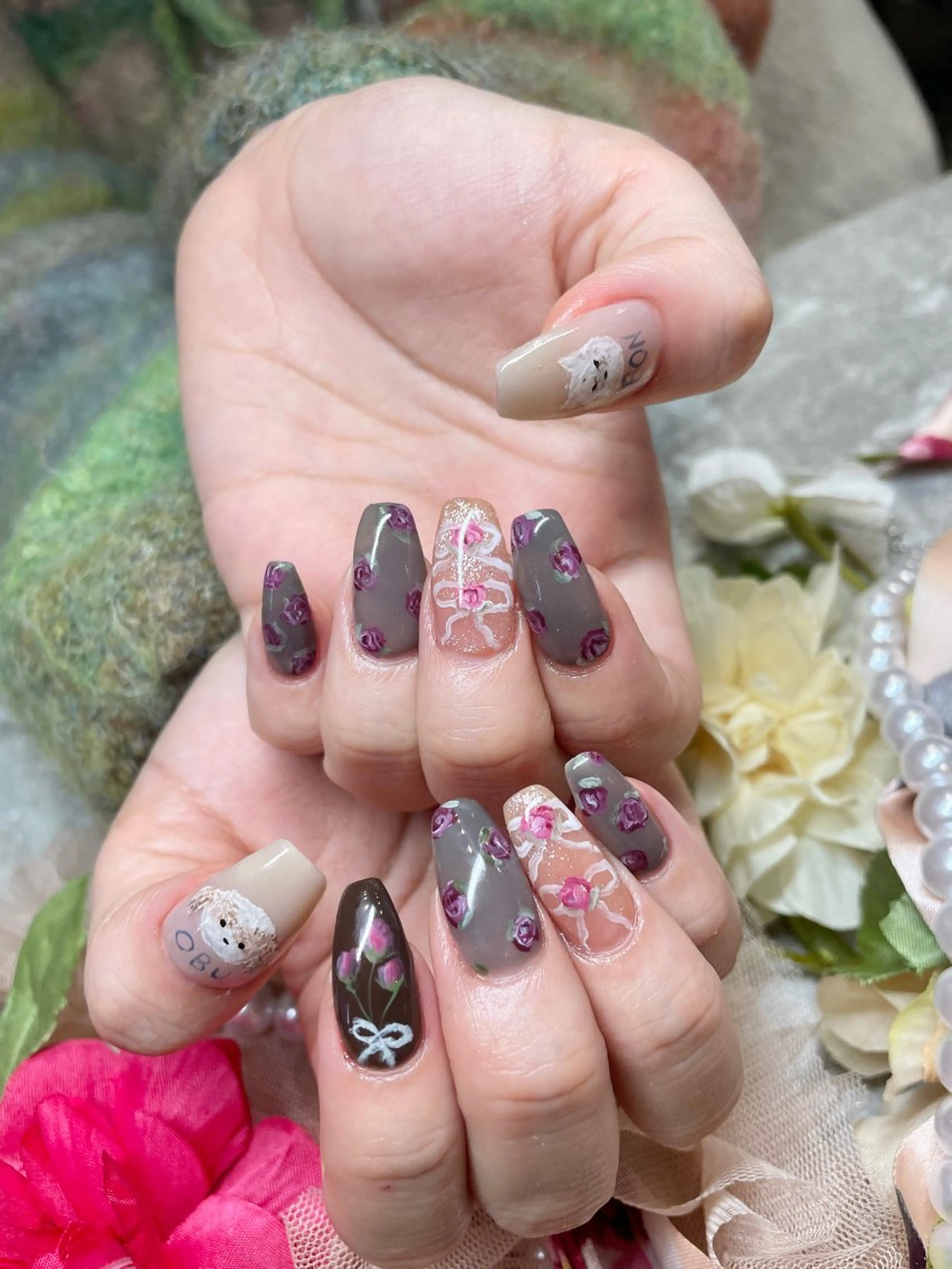 ロング ハンドネイル LBnail.sae /おえかきネイルのネイルデザイン