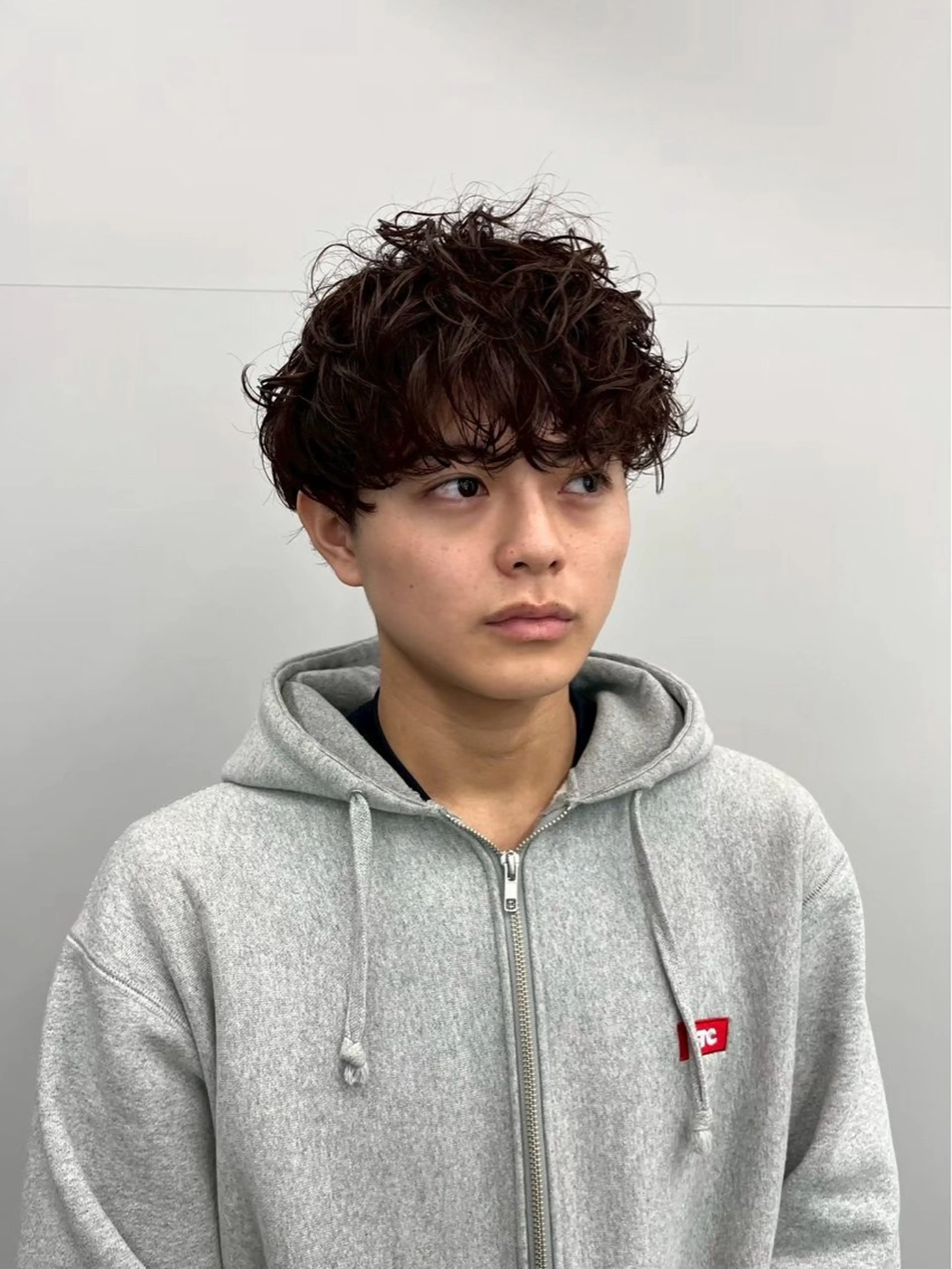 ショート パーマ メンズ カット パーマ ニュアンスパーマ/ ウルフ/ときなのヘアスタイル