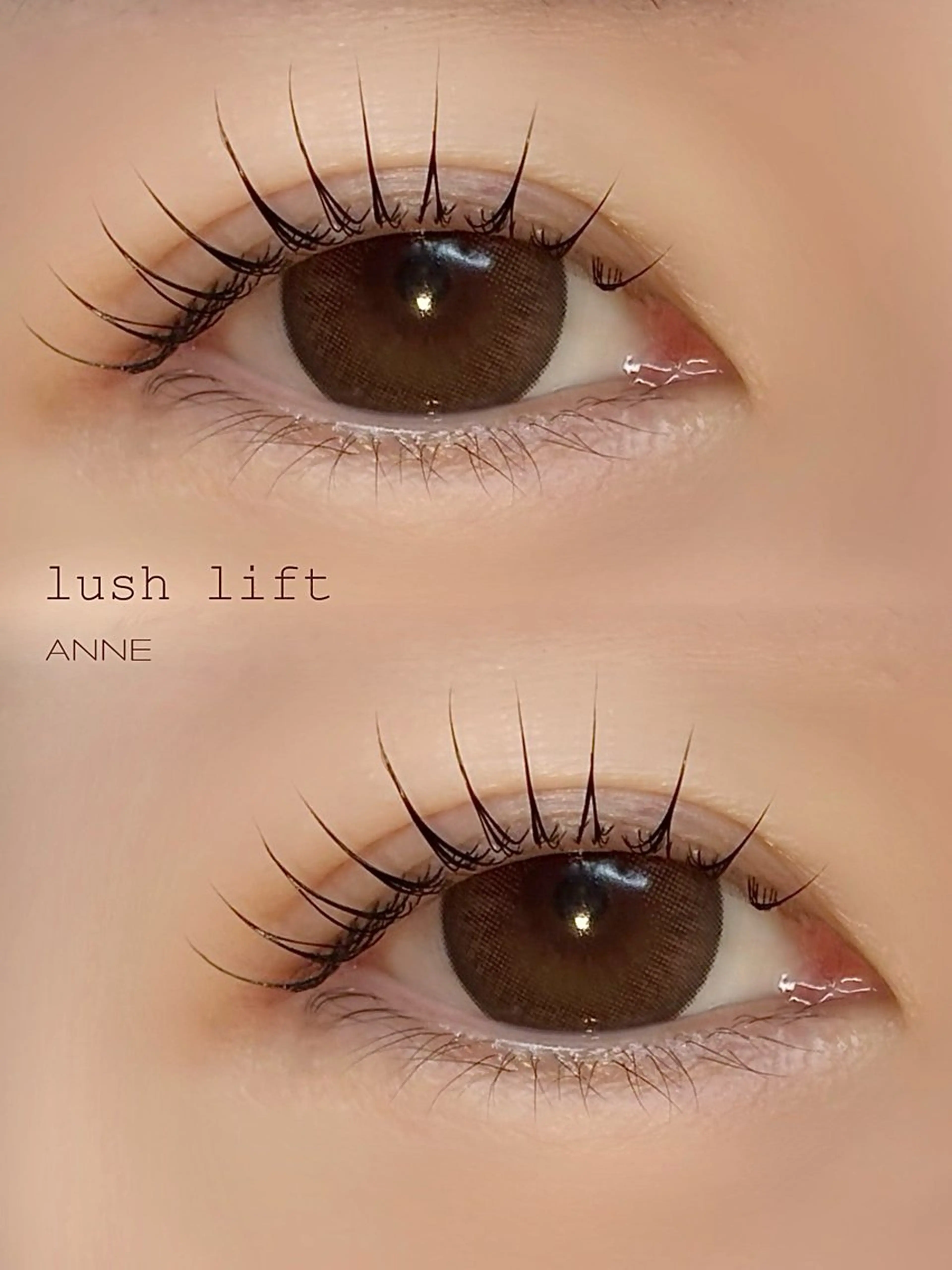 マツエク・マツパ 束感まつ毛 韓国風マツエク ナチュラル 一重×まつ毛パーマ ANNE chizuのマツエク・マツパデザイン