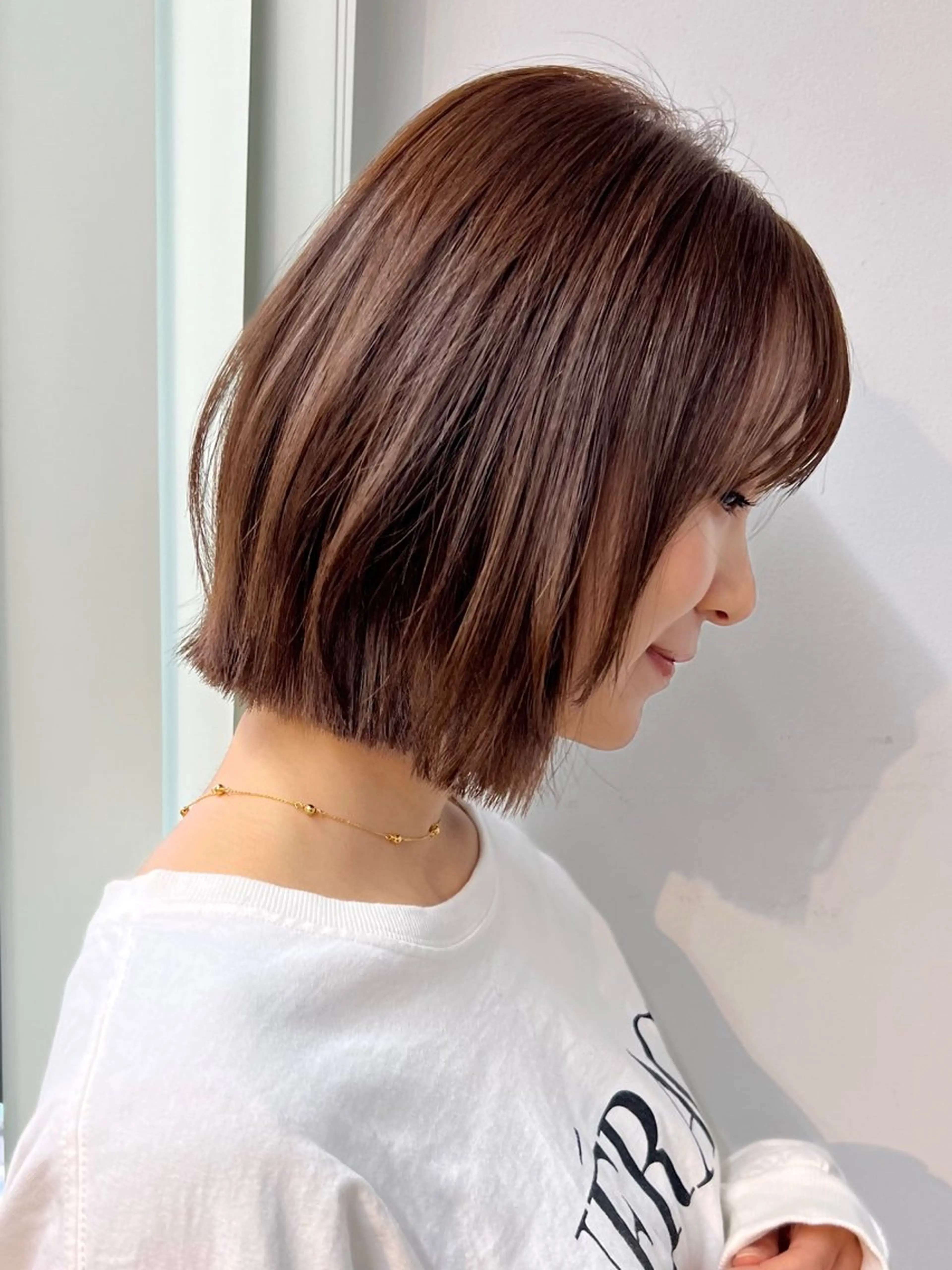 ミディアム ボブレイヤー ボブ くびれヘア レイヤーカット カット ヘアカラー ボブ/ミディアム 親しみやすさ/さくらのヘアスタイル