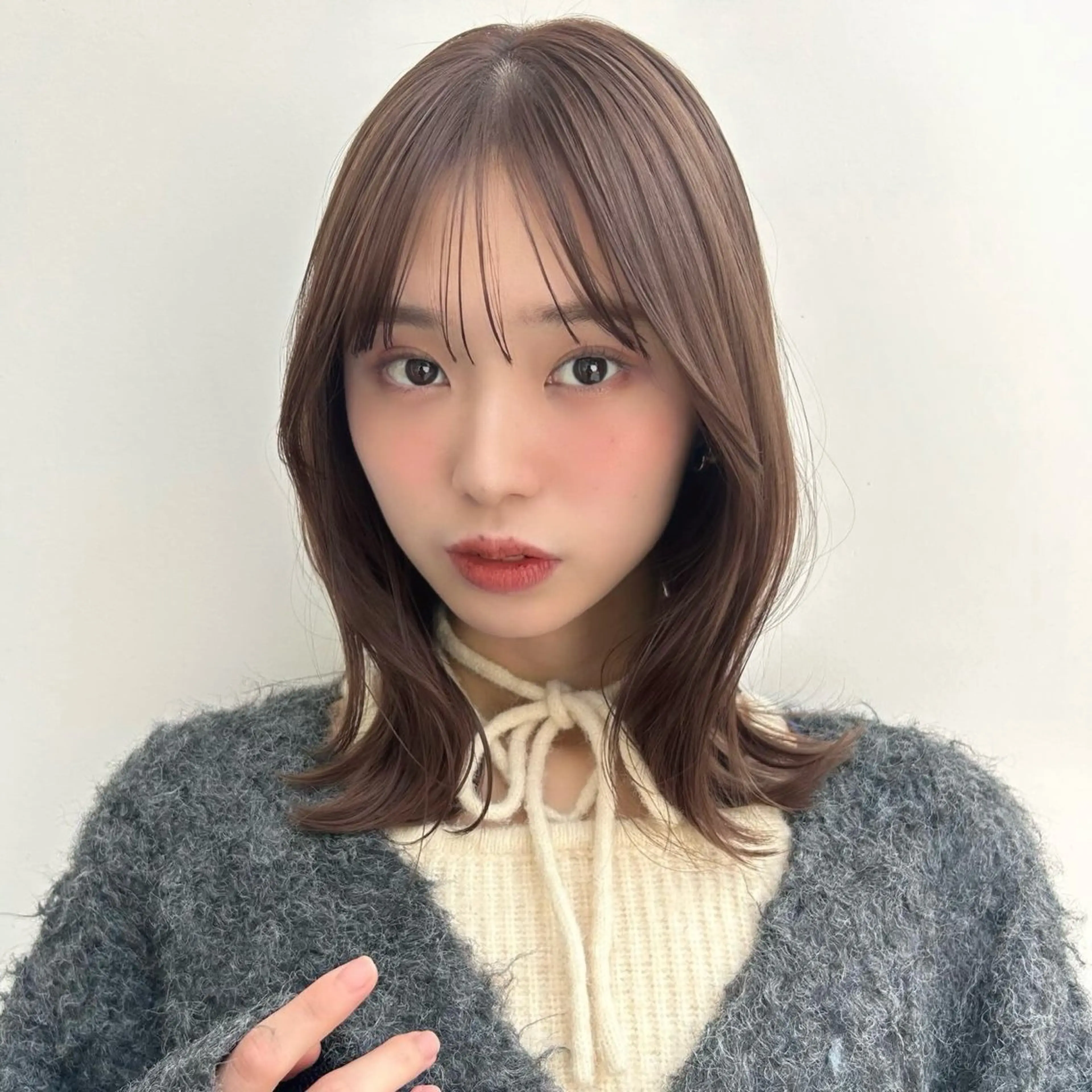 ミディアム カット ヘアカラー 🌸透明感/レイヤー / 栗林 彩🌸のヘアスタイル