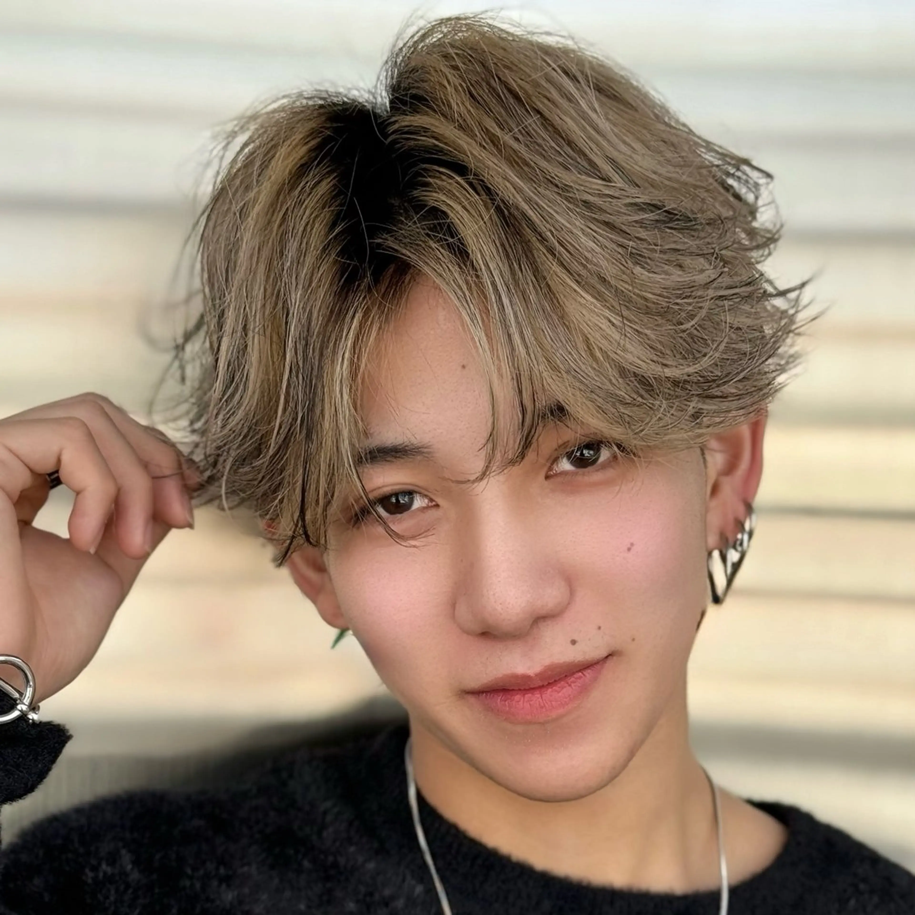 ミディアム カラー パーマ メンズ メンズZina代表 田端 麗治のヘアスタイル