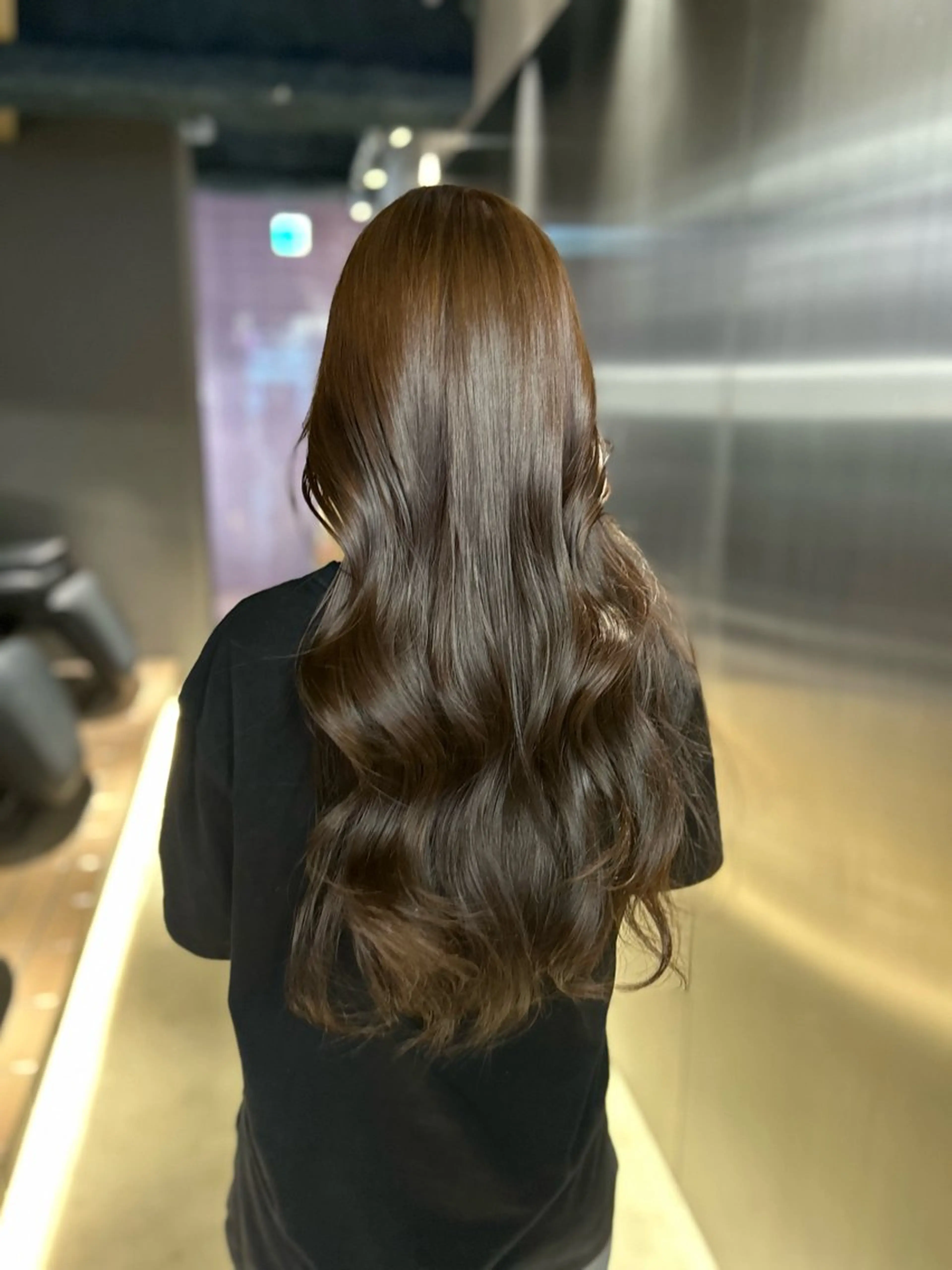 ロング カラー ベージュカラー ブリーチ ケアカラー ダブルカラー ヘーゼル ヘアカラー トリートメント 渋谷/原宿♡PELE 縮毛矯正/ストレートのヘアスタイル