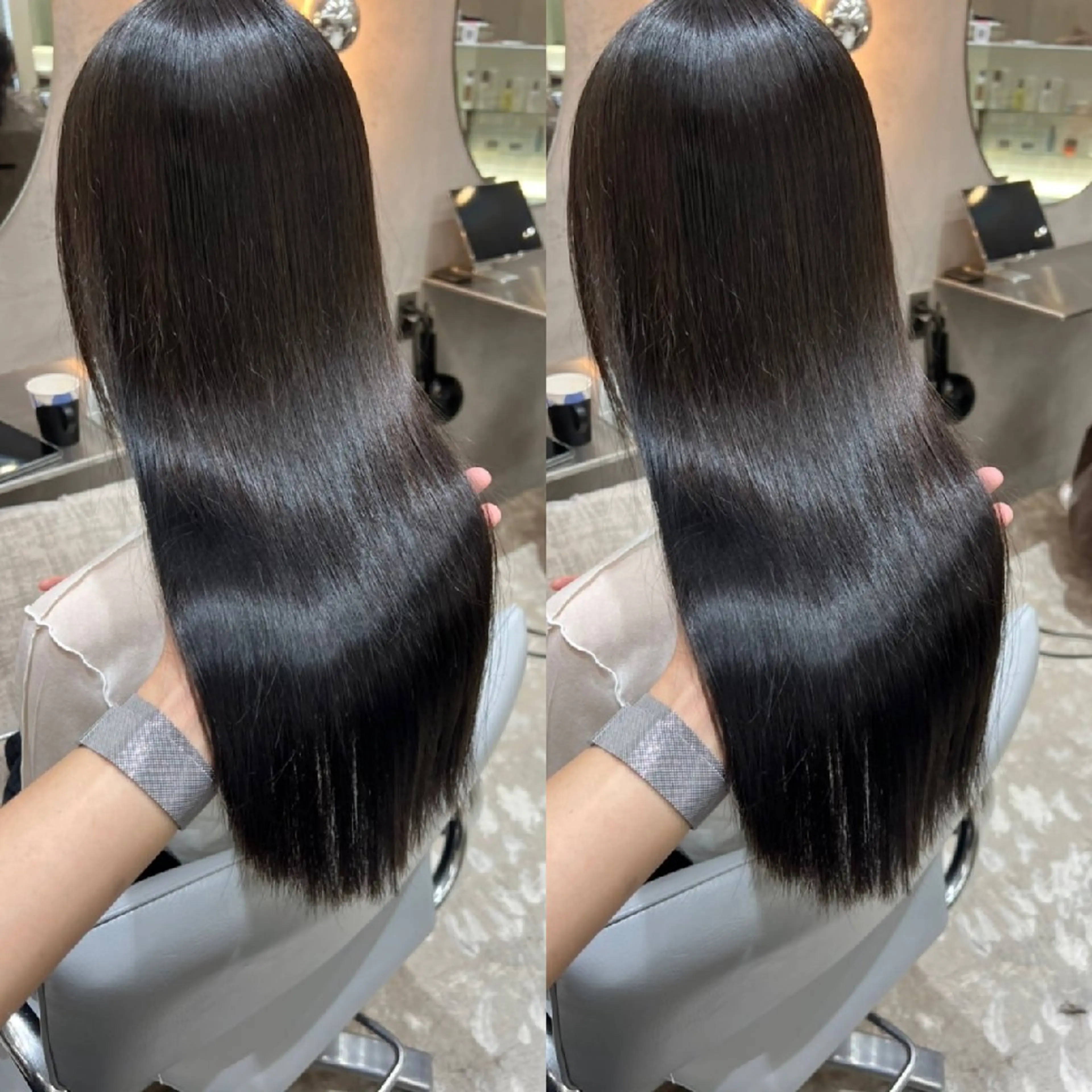 ミディアム 髪質改善 縮毛矯正 トリートメント 酸性ストレート 髪質カラー特化 akiのヘアスタイル