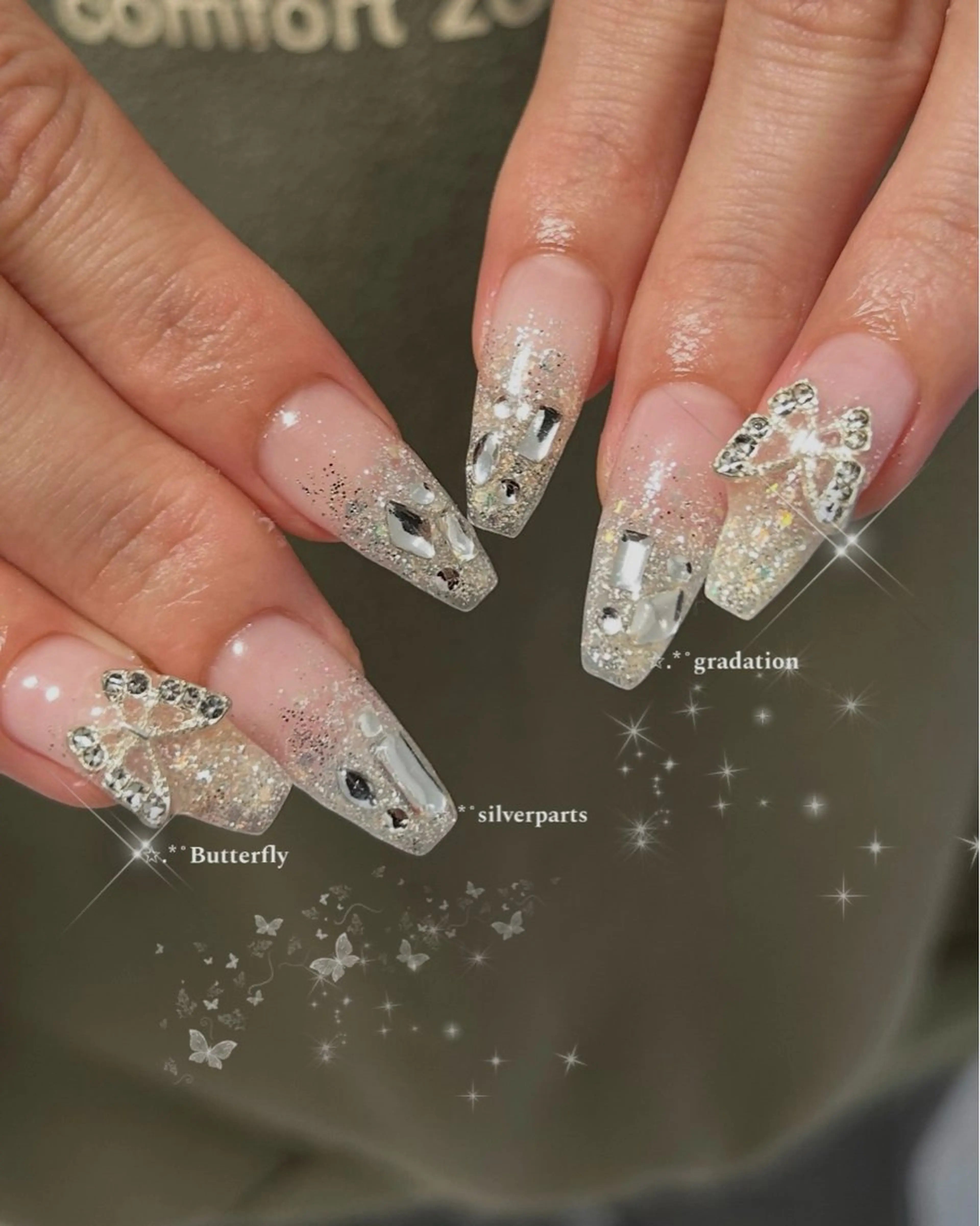 ネイル グラデーション ラメ(グリッター) ラメグラデーション MARINネイリスト /UNELMA天神のネイルデザイン