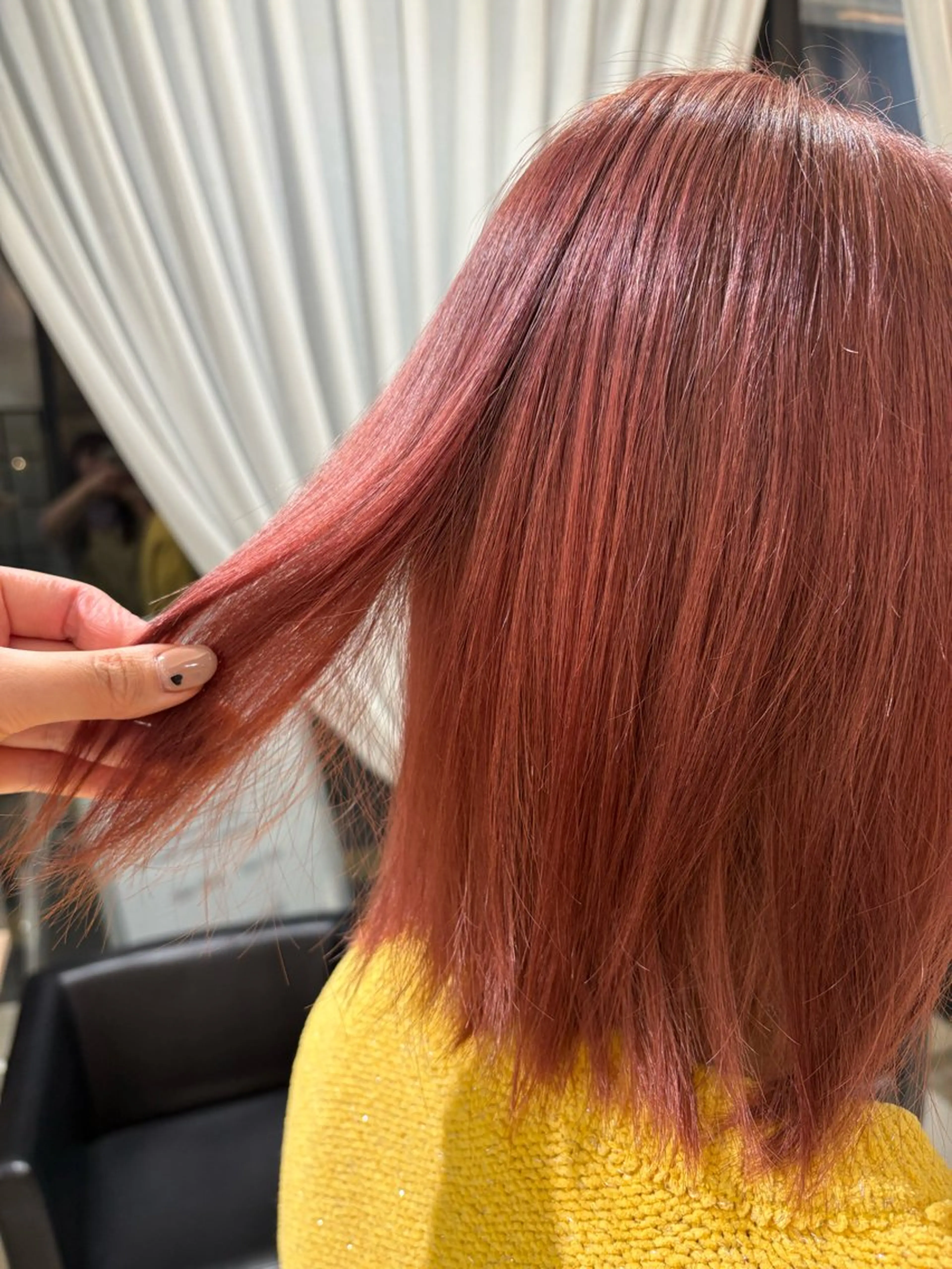 ミディアム ヘアカラー トリートメント ハルカ/暖色カラー/ ダブルカラーのヘアスタイル