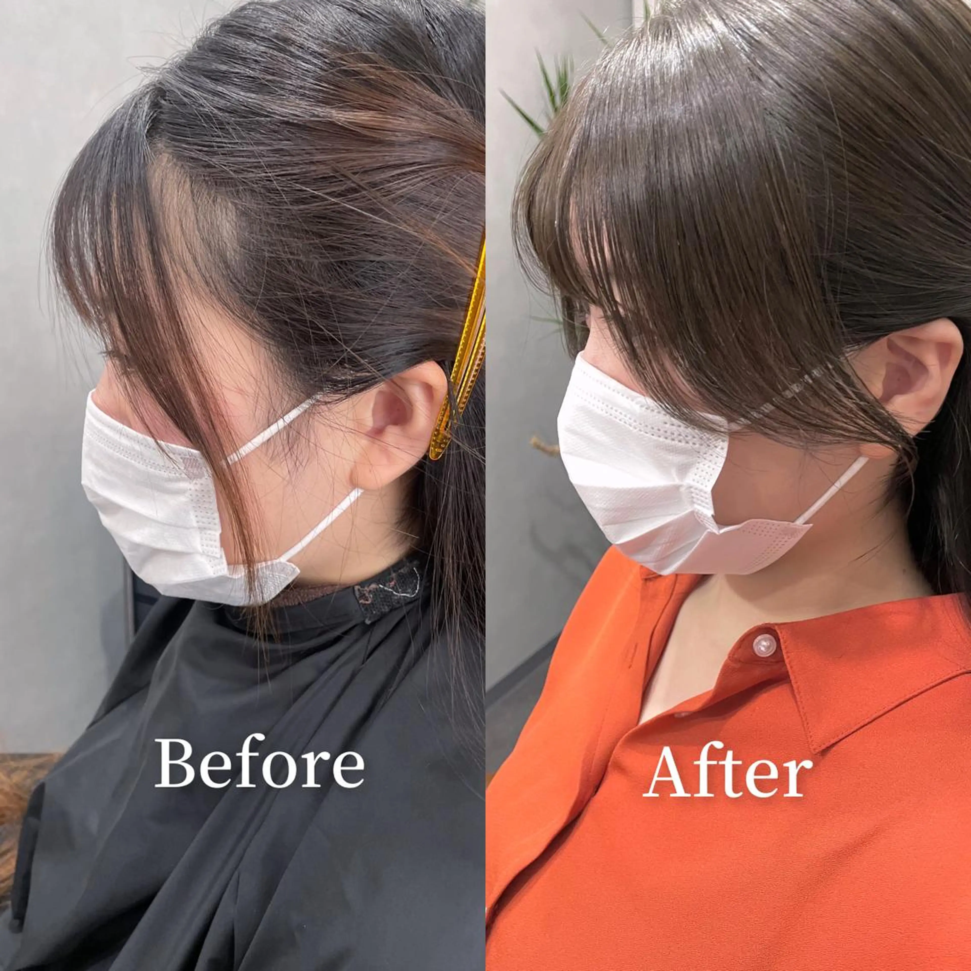 ミディアム レイヤーカット カット 中村 友美のヘアスタイル