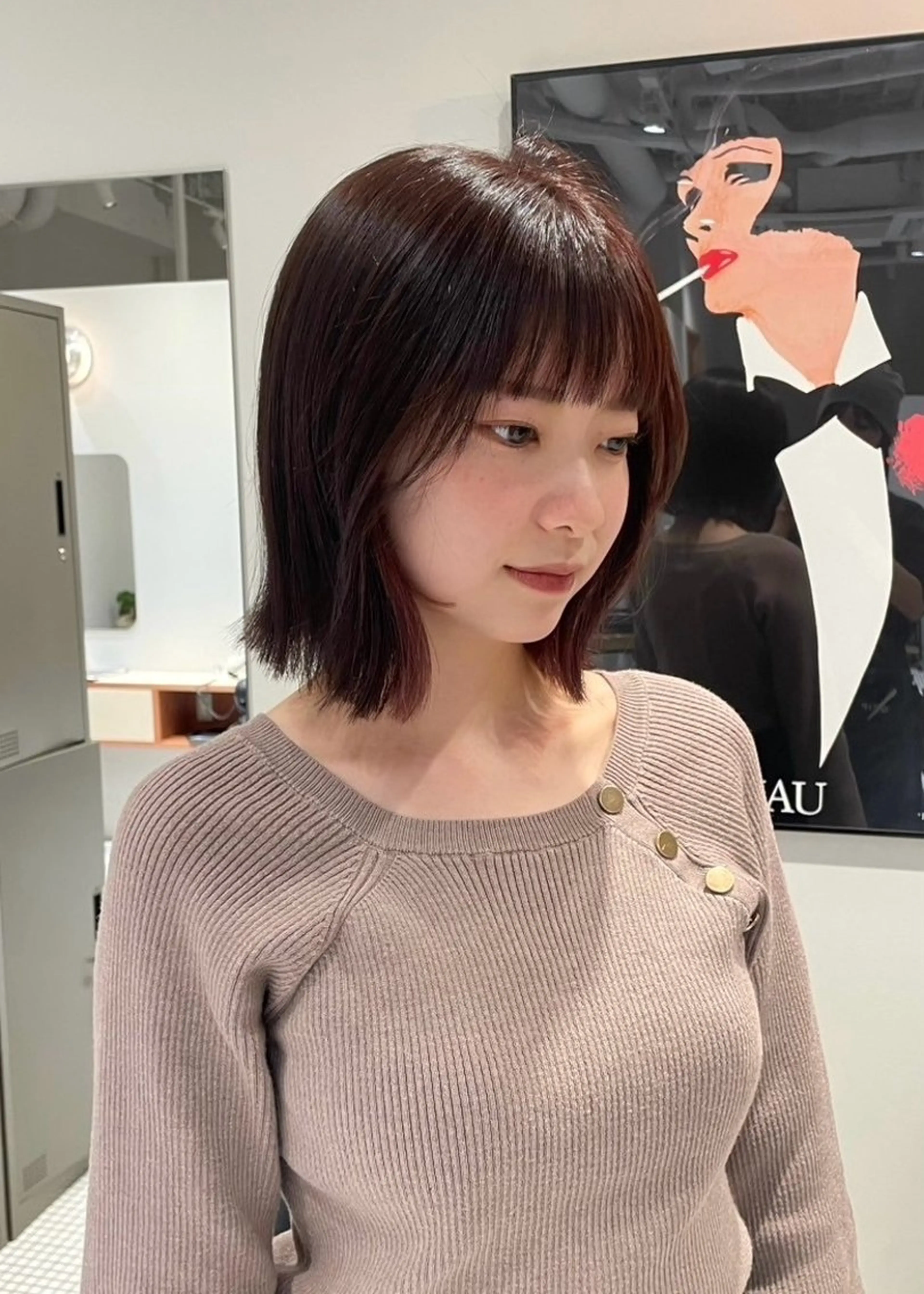 ミディアム カラー 透明感カラー 似合わせカット DRIP 名古屋駅のヘアスタイル