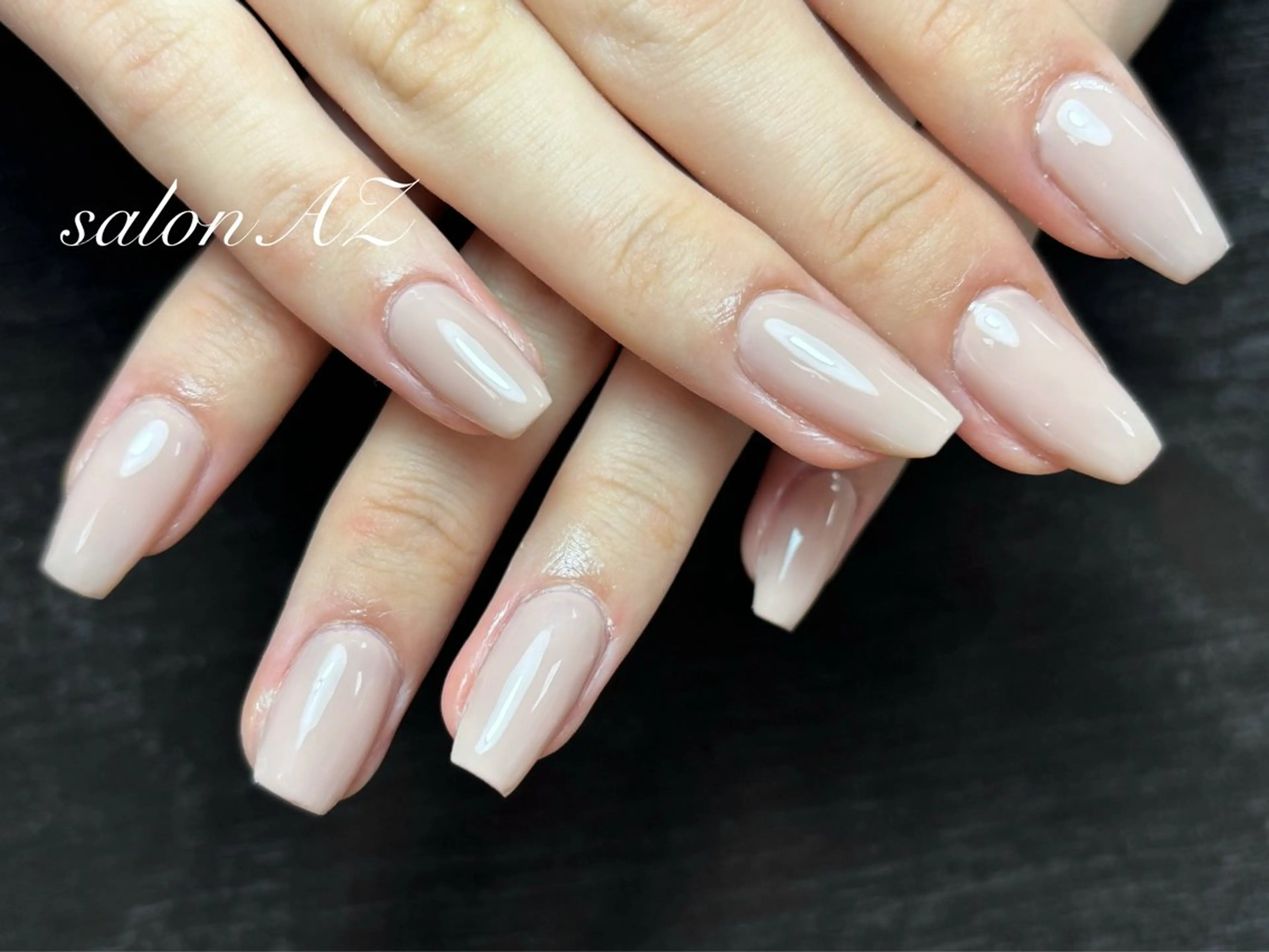 ネイル アートネイル 長さ出し フットネイル フレンチネイル ジェルネイル salon AZ NANAのネイルデザイン