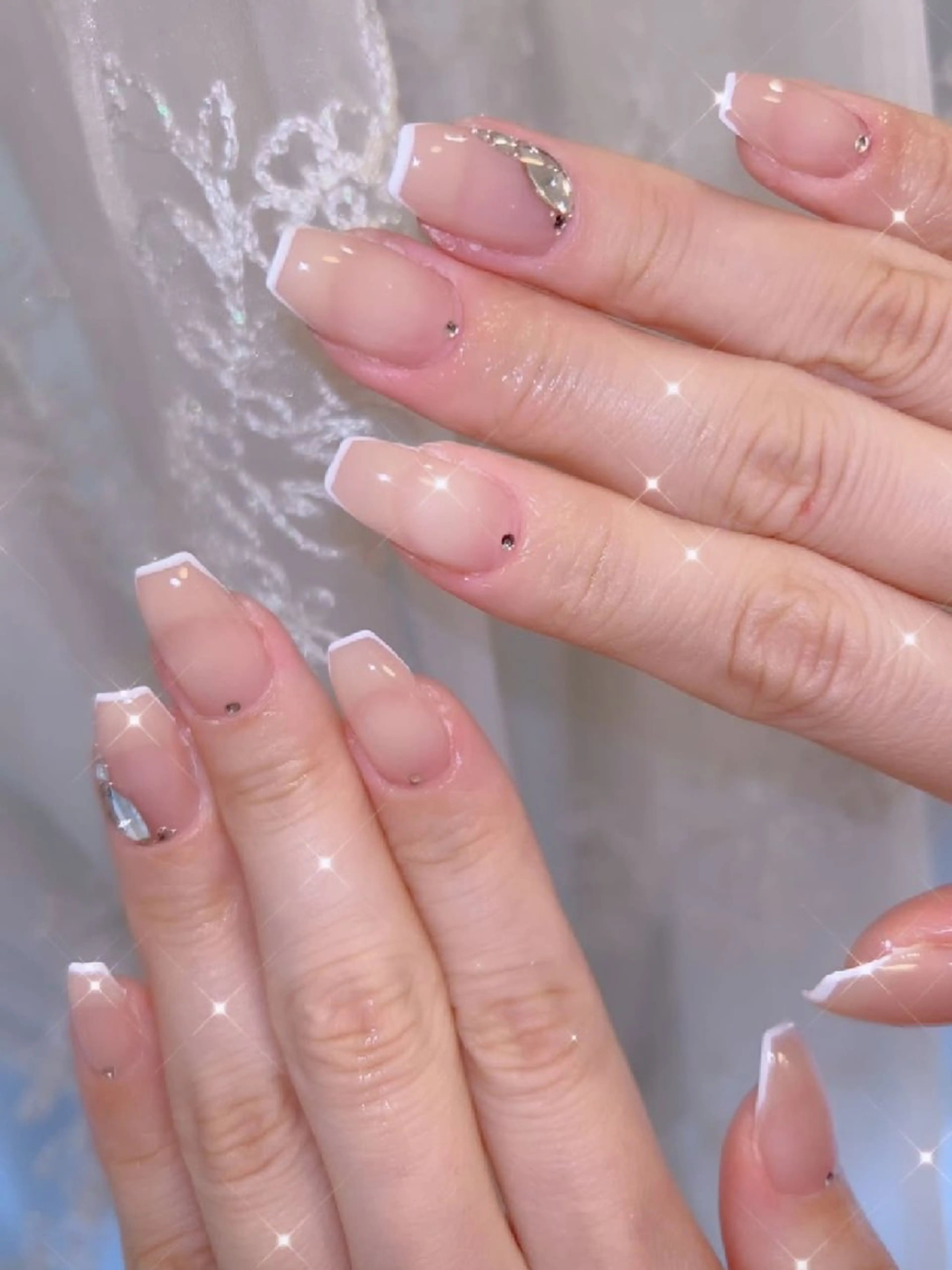 ネイル 長さ出し ジェルネイル 韓国ネイル マグネットネイル ニュアンスネイル ハンドネイル I LOVE ME NAIL.｡.:*♡のネイルデザイン