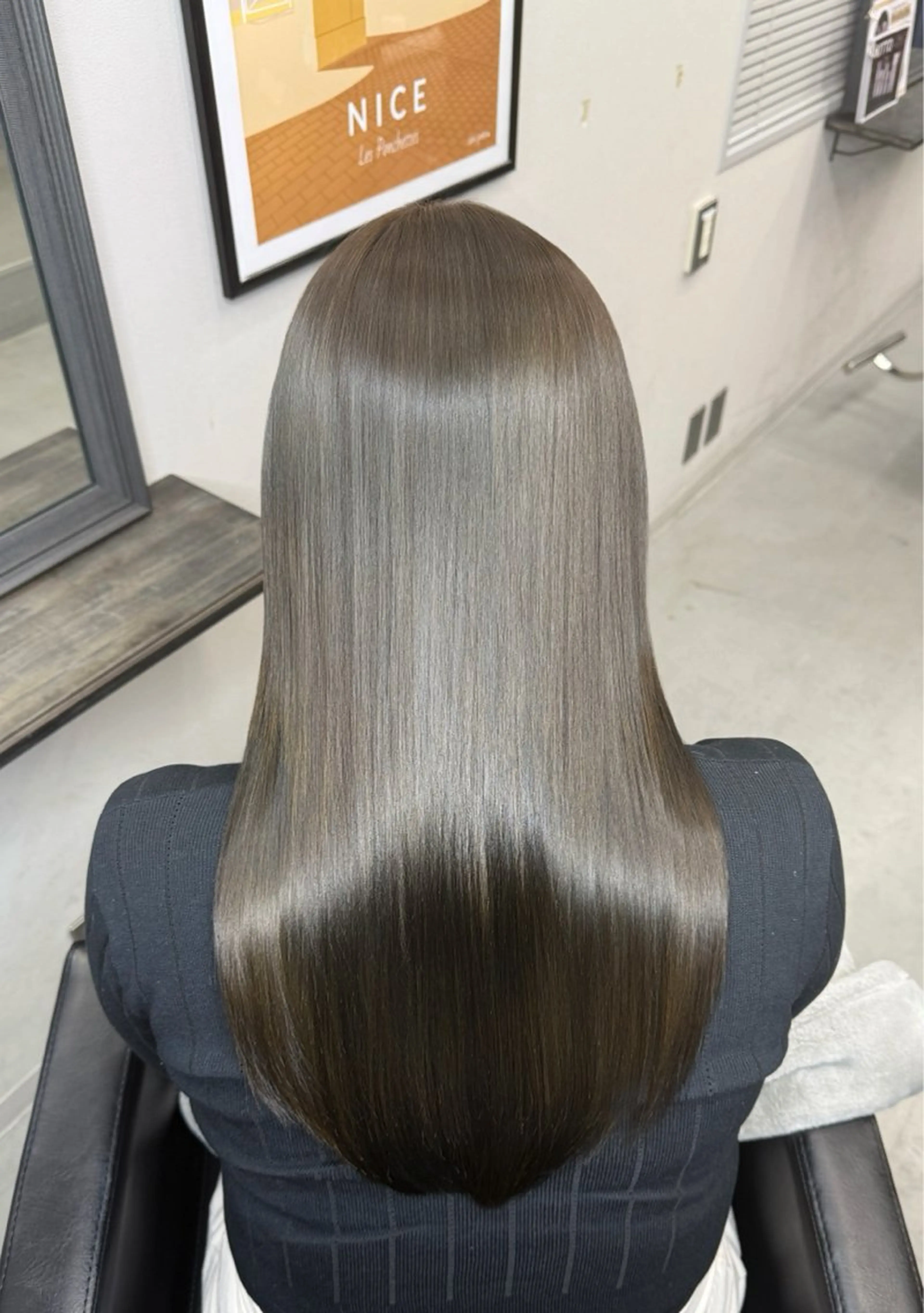 ロング カラー 縮毛矯正 ヘアセット 縮毛矯正/韓国 /店長/KANATOのヘアスタイル