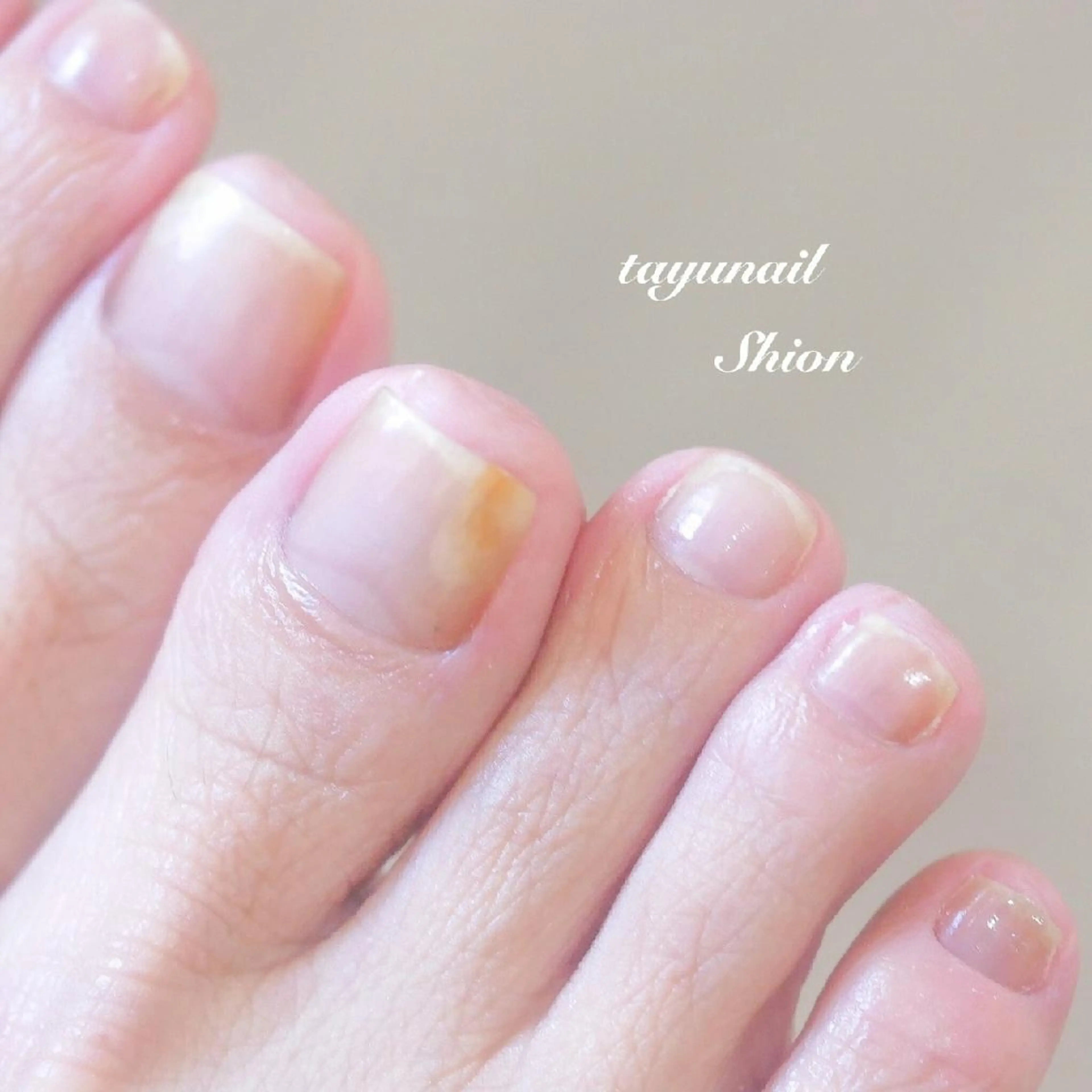 ネイル ブルー フットネイル ジェルネイル パラジェル ネイルサロン 【たゆnail】のネイルデザイン