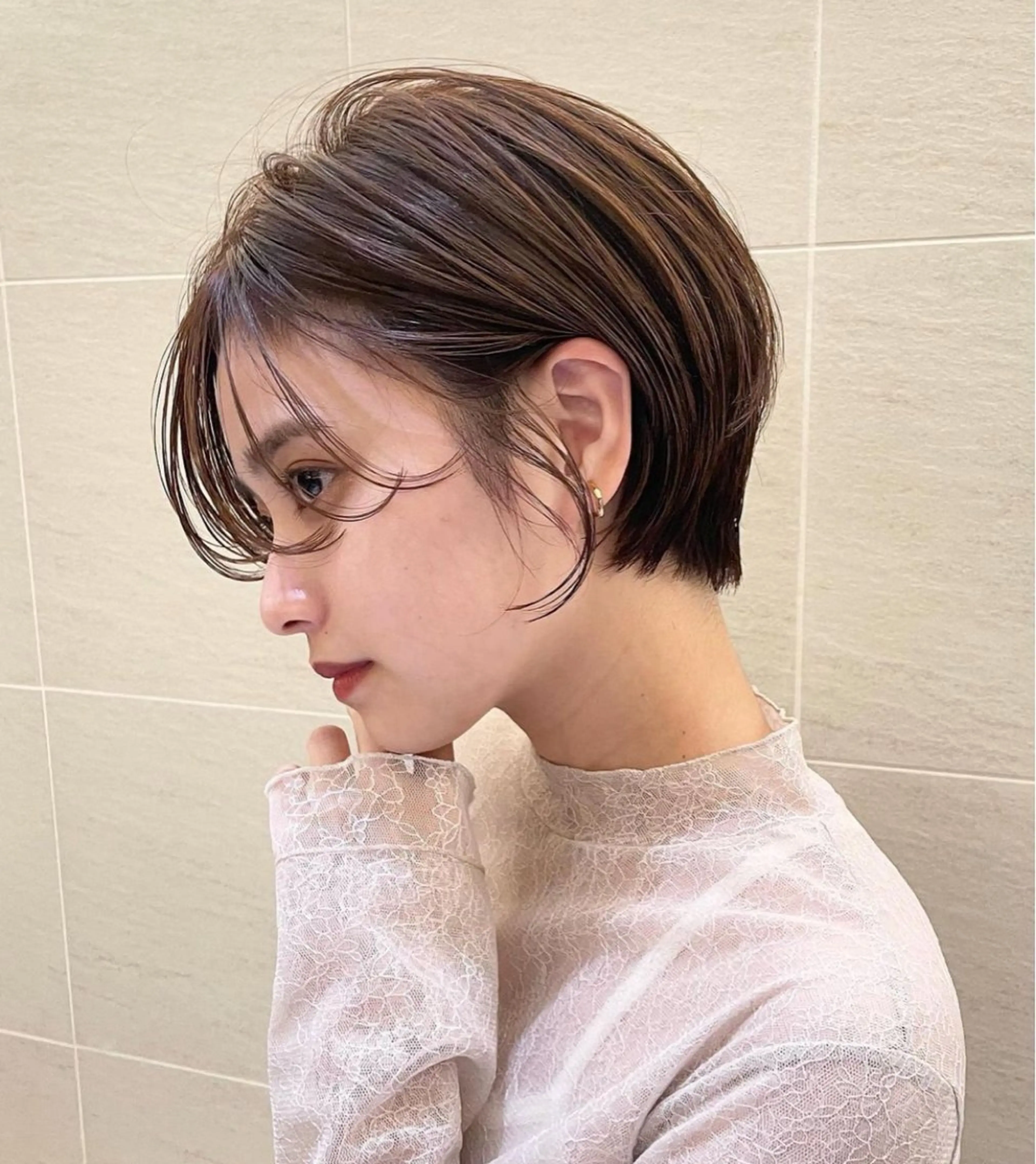 ショート 蜂須賀🐝縮毛矯正 ストレートパーマのヘアスタイル