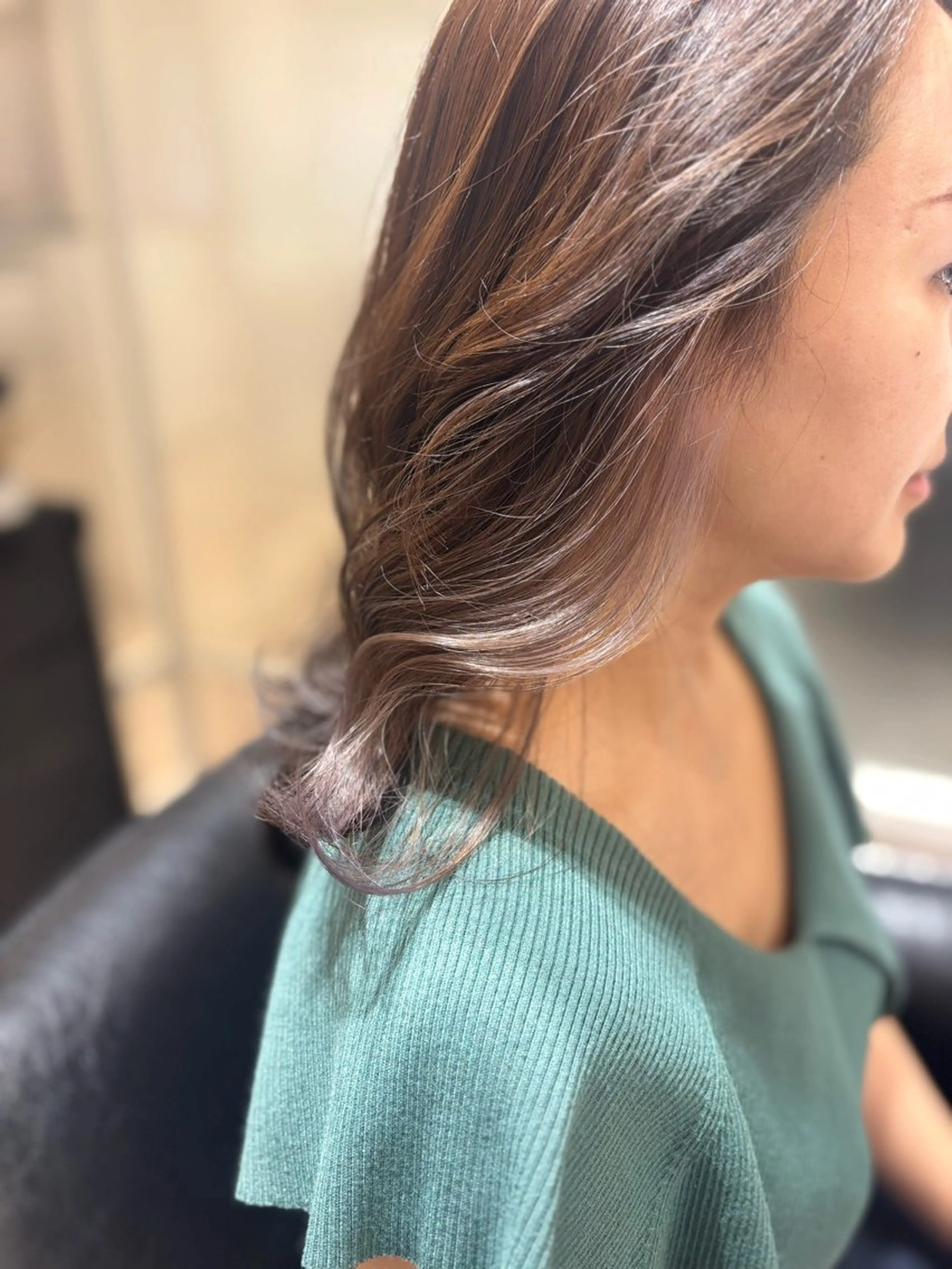 セミロング カラー 蔵前🫧韓国風レイヤ ーカット🫧KAHOのヘアスタイル