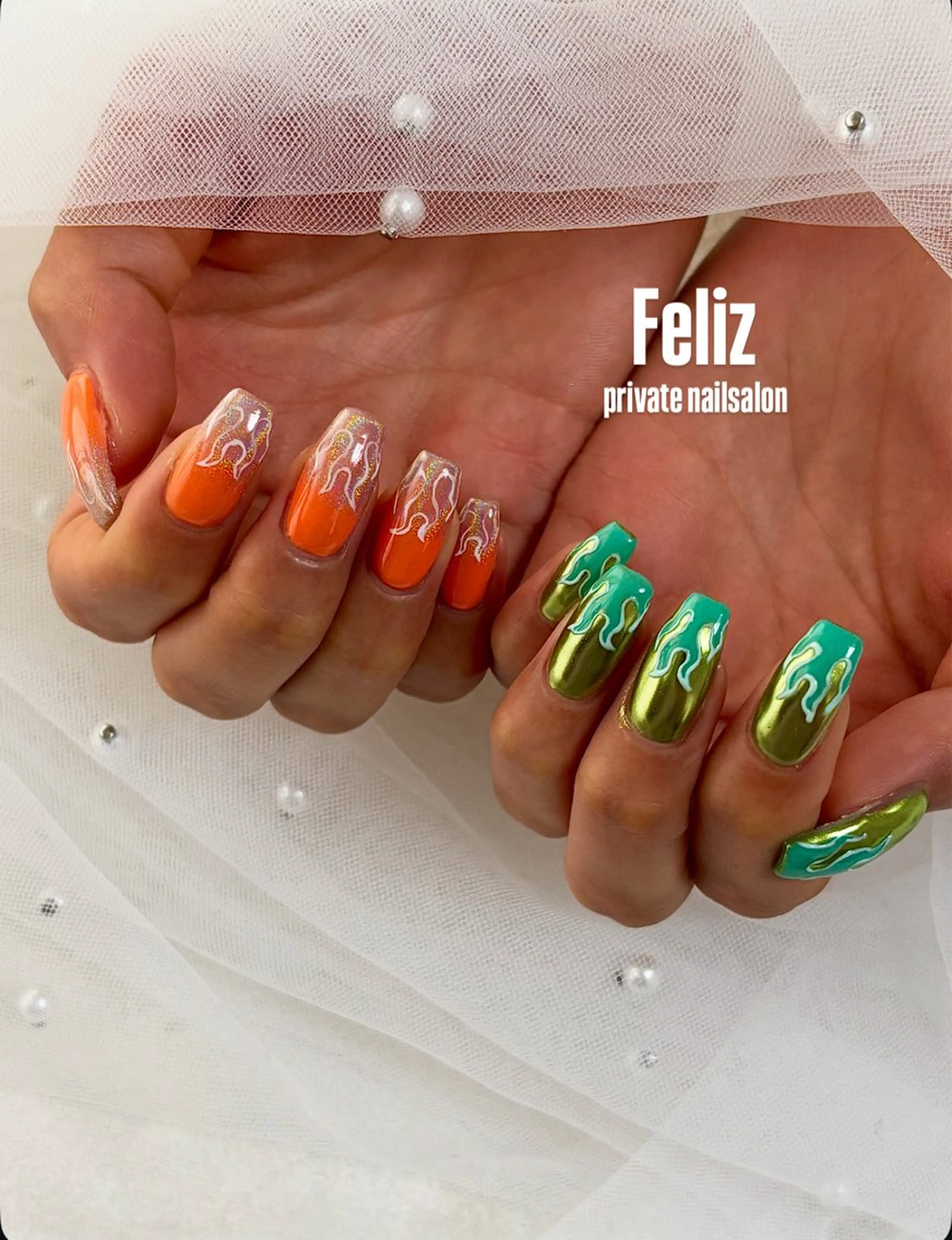 ネイル ハンドネイル ハンドケア Feliz 楽しいネイルサロンのネイルデザイン