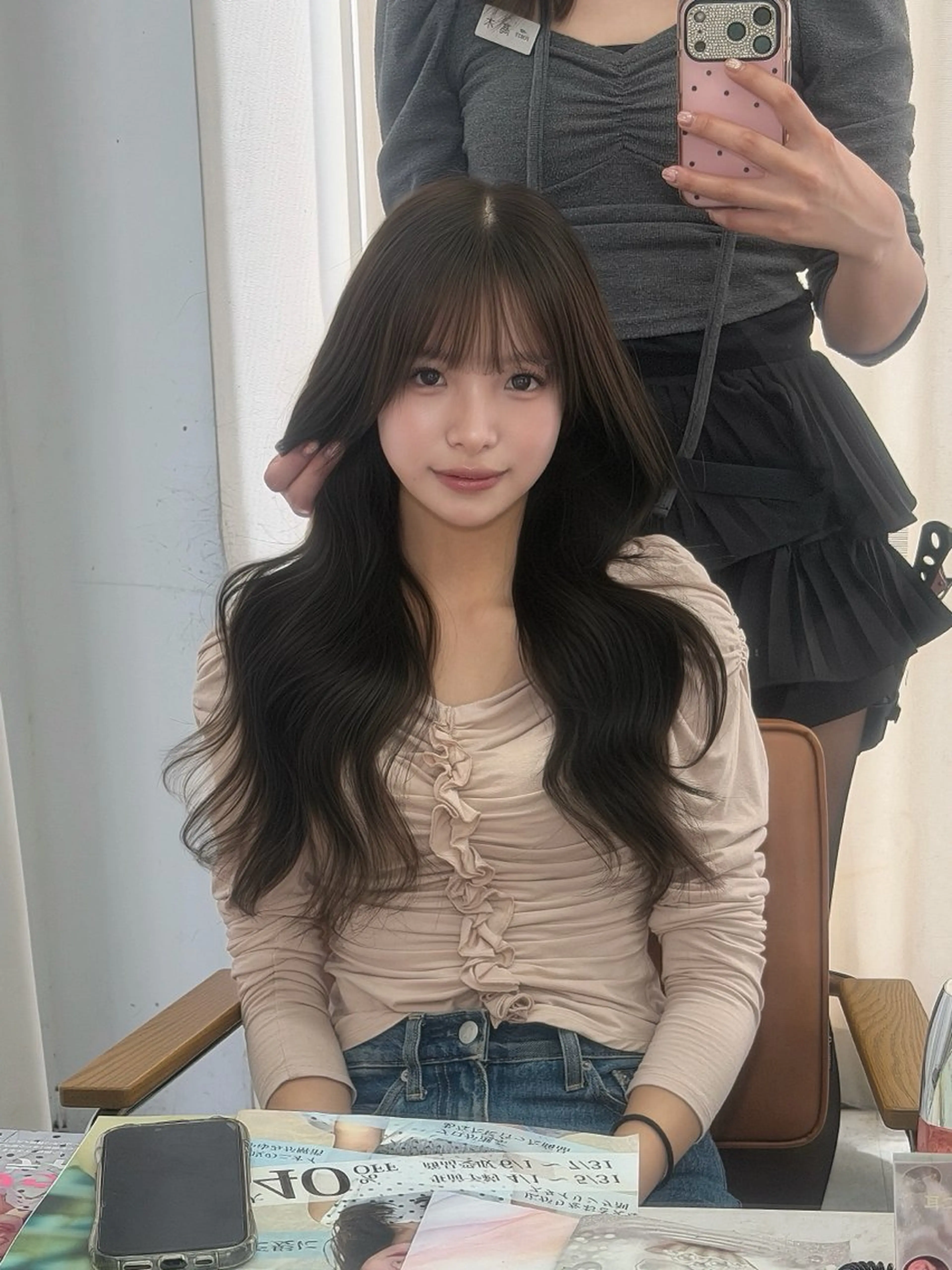 ロング カラー ヘアカラー トリートメント 韓国系艶髪🎀 miyuuのヘアスタイル