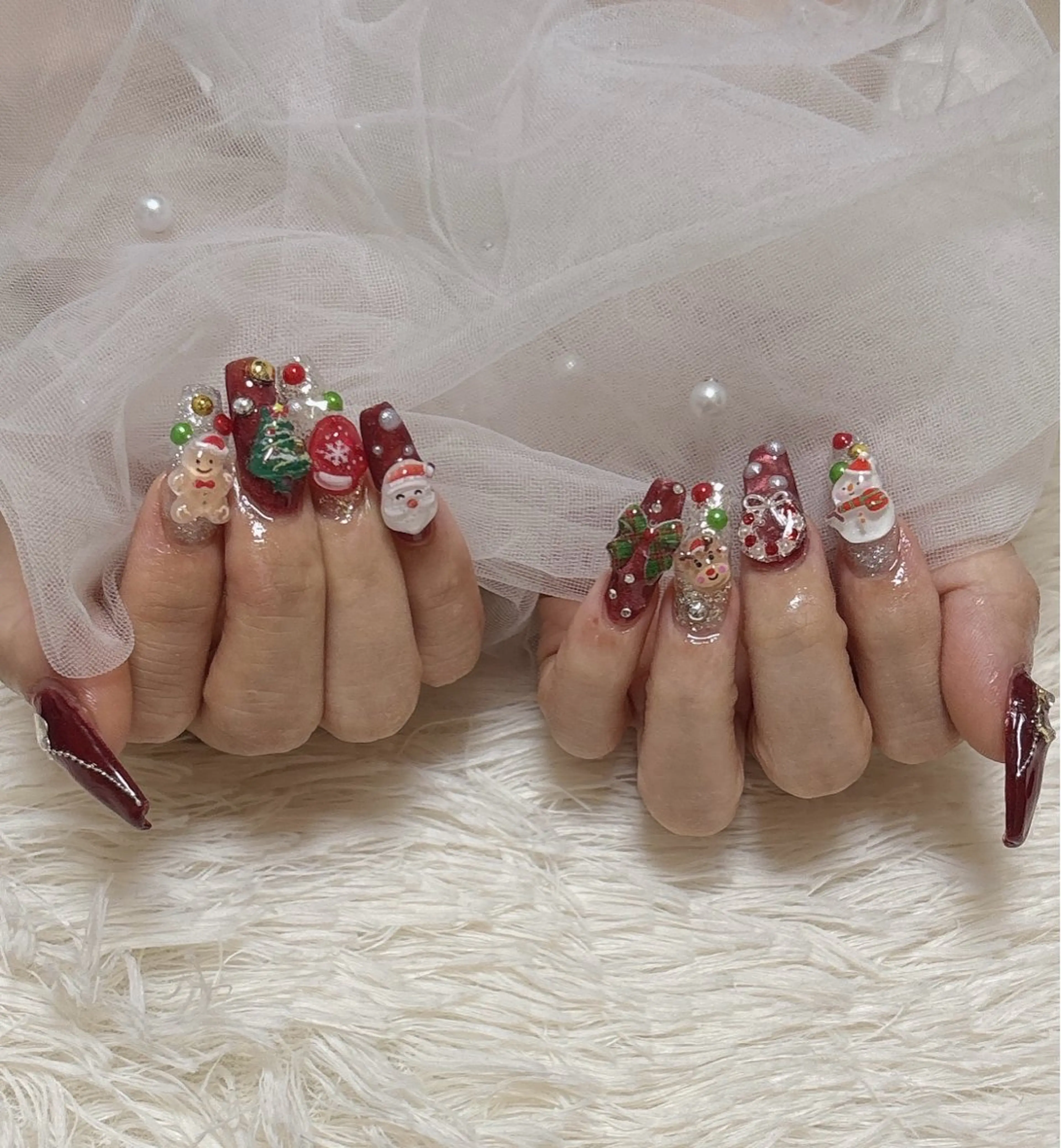 ネイル 冬ネイル クリスマス ハンドネイル nail salon はるりのネイルデザイン