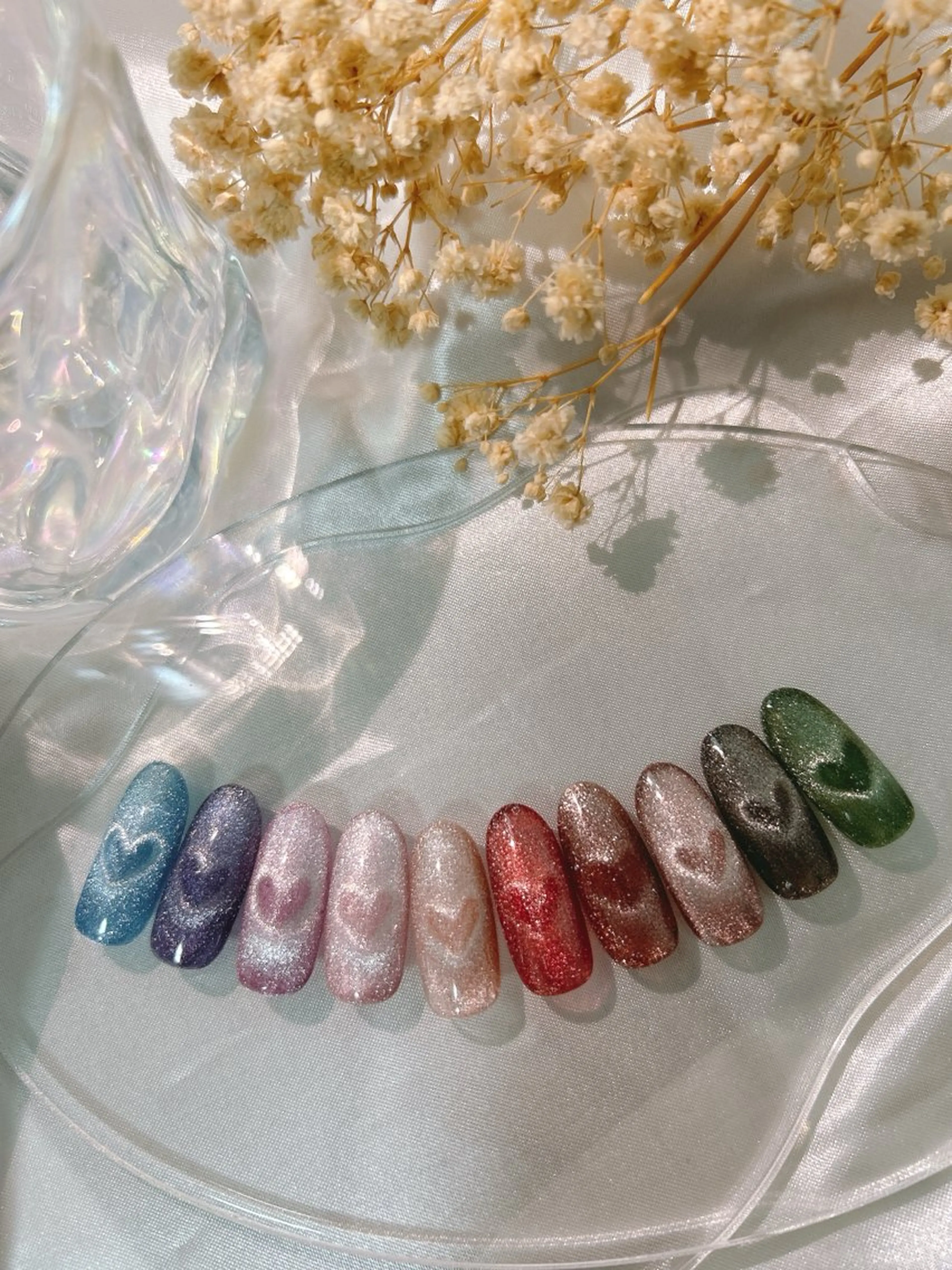 ネイル ハート マグネットネイル フットネイル junna 金山.東別院.上前津のネイルデザイン