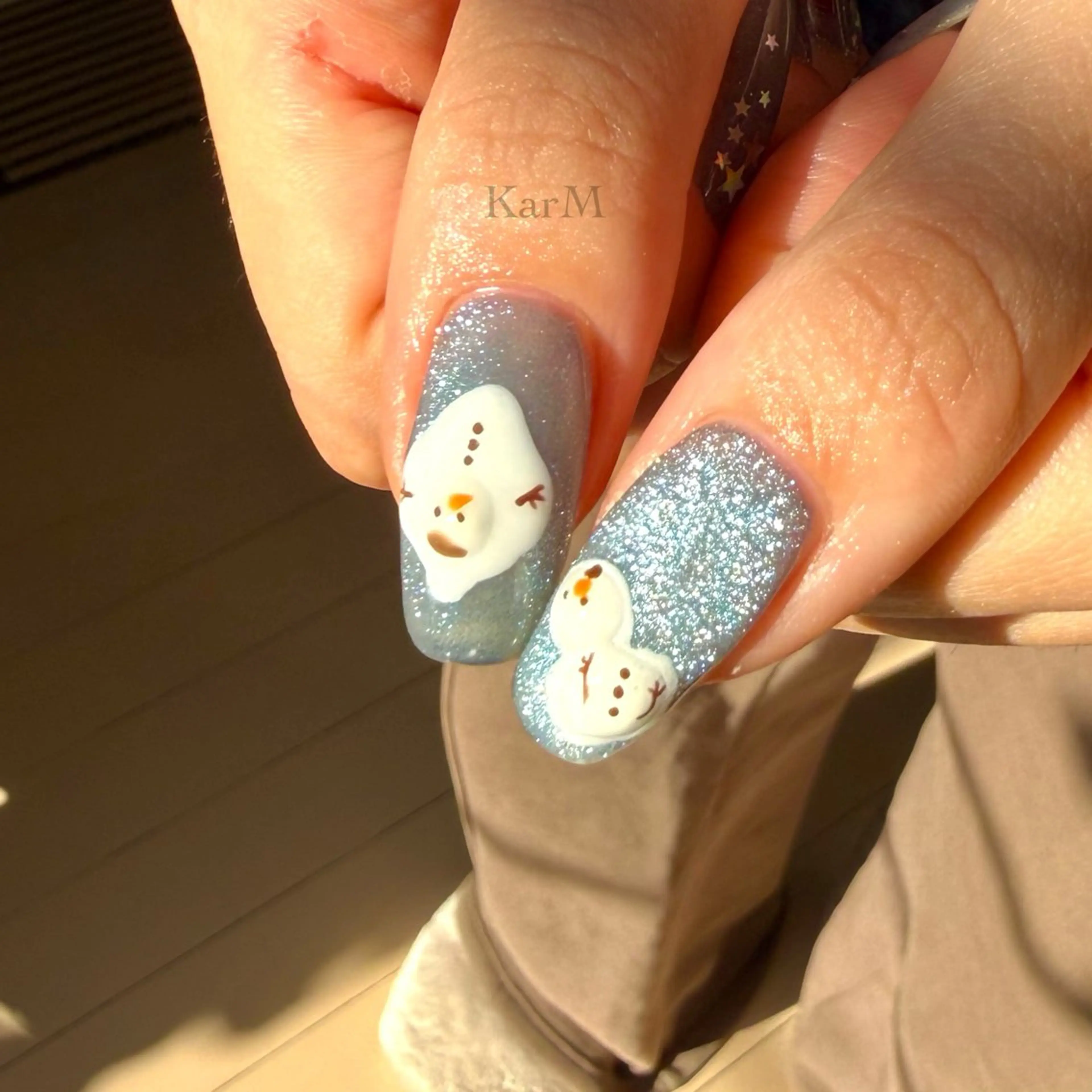 ネイル アートネイル オーロラネイル チークネイル ドット フラッシュネイル ハンドネイル ogino karinのネイルデザイン