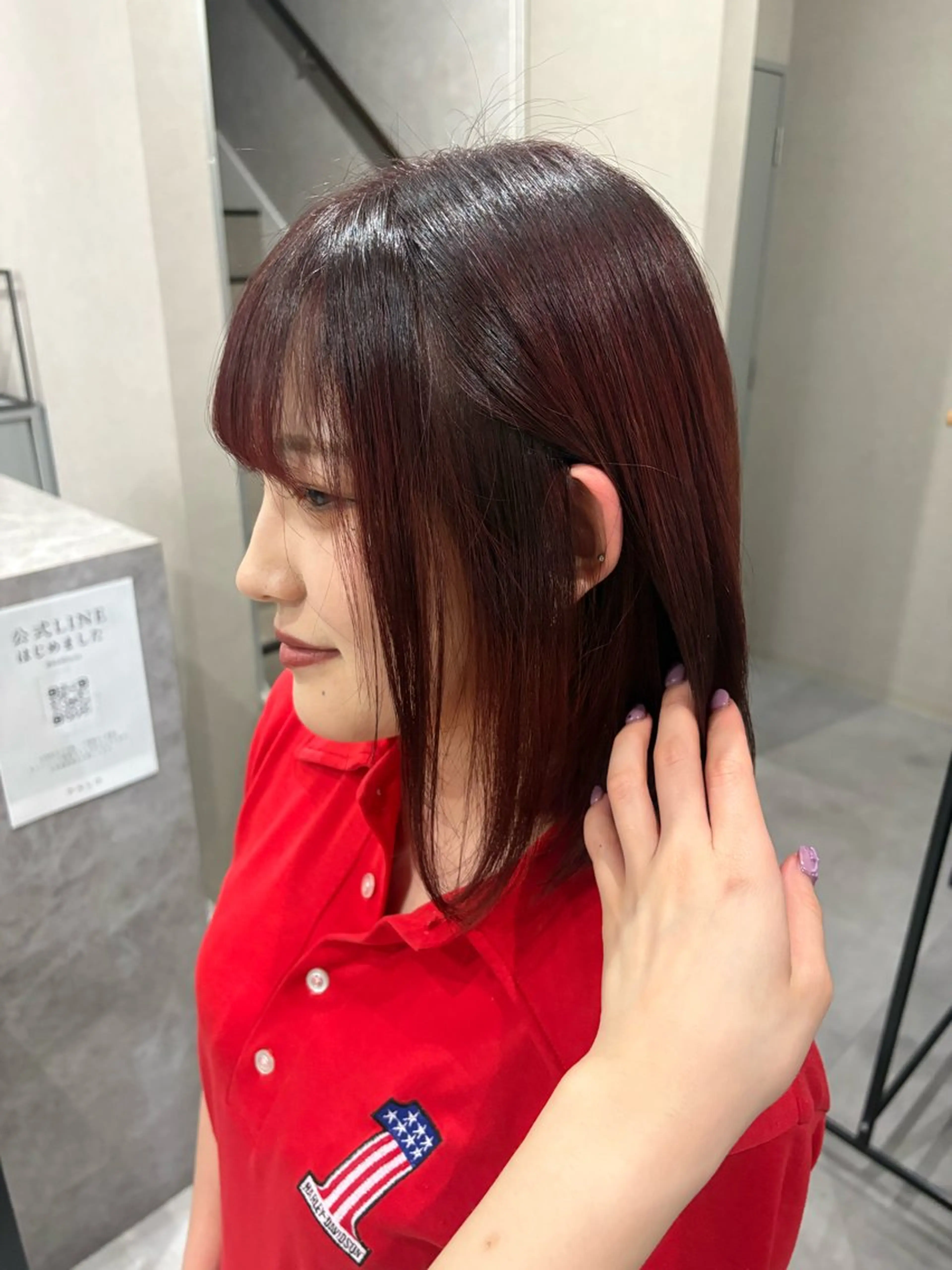 ミディアム カラー トリートメント ヘアカラー 中西 琉渚のヘアスタイル