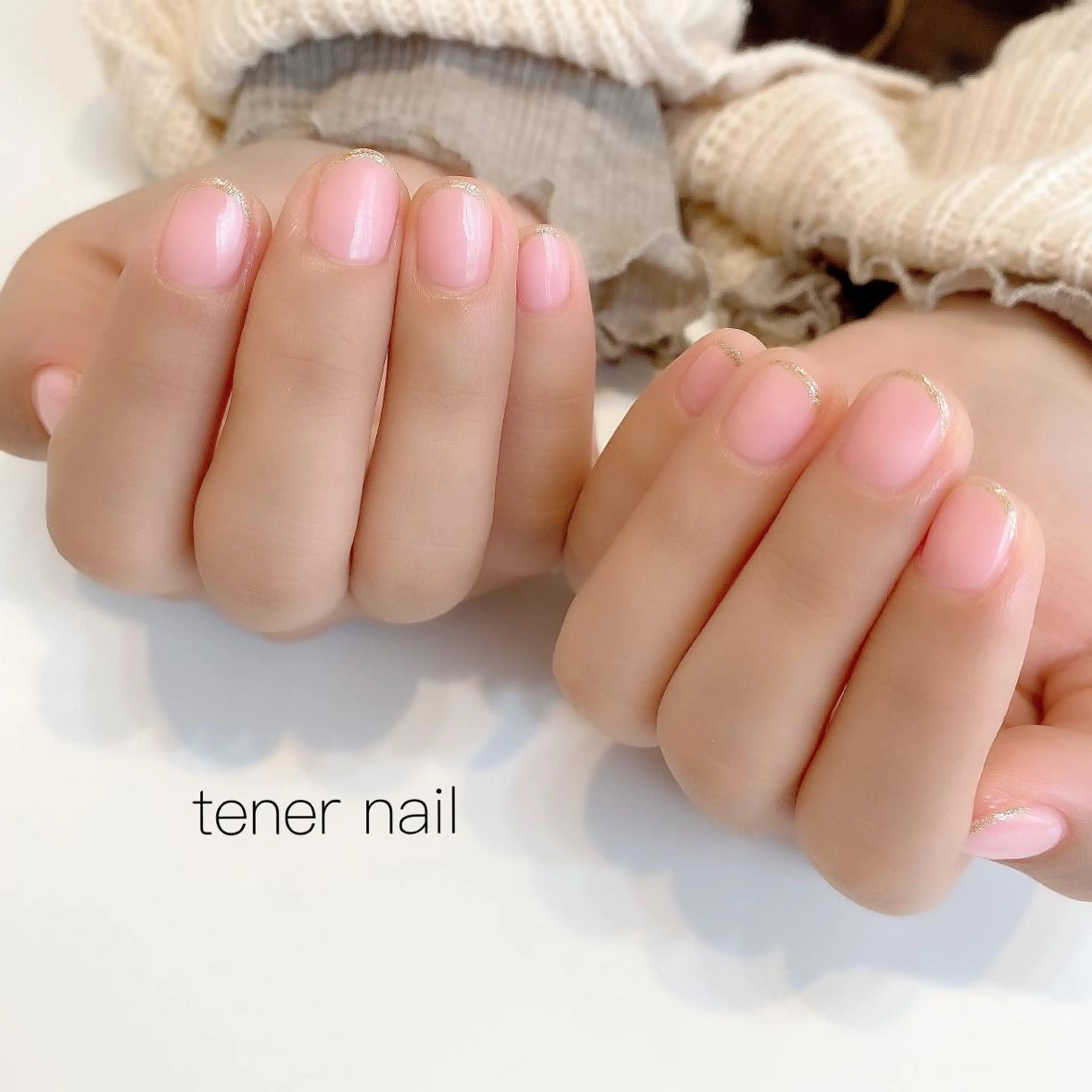 ネイル 桜ネイル フレンチネイル ピンク テネルネイル tener nailのネイルデザイン