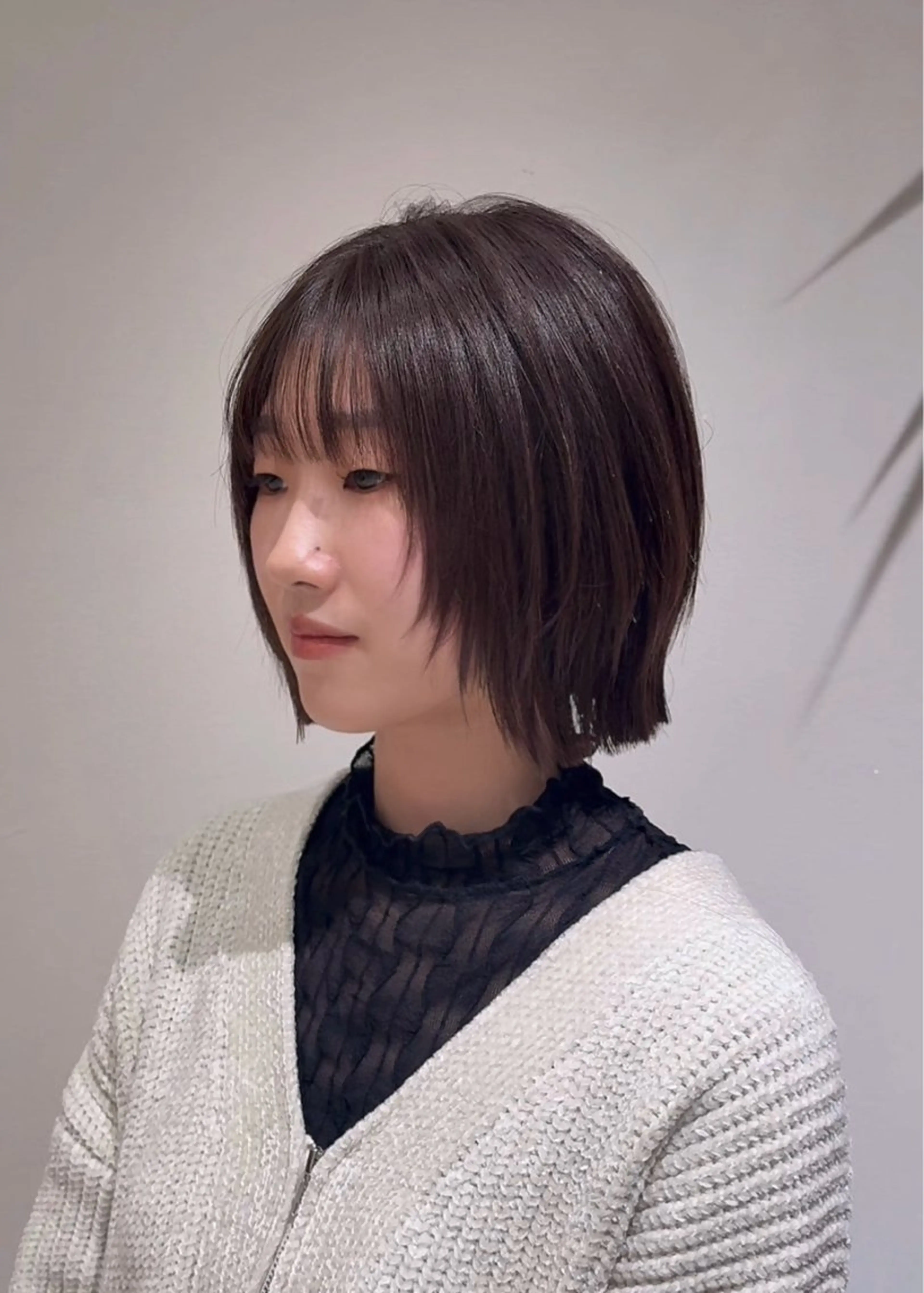 ショート 切りっぱなしボブ ショートボブ ボブレイヤー ボブ くびれヘア カット トリートメント 田中航平/渋谷ボブ/ レイヤーボブのヘアスタイル