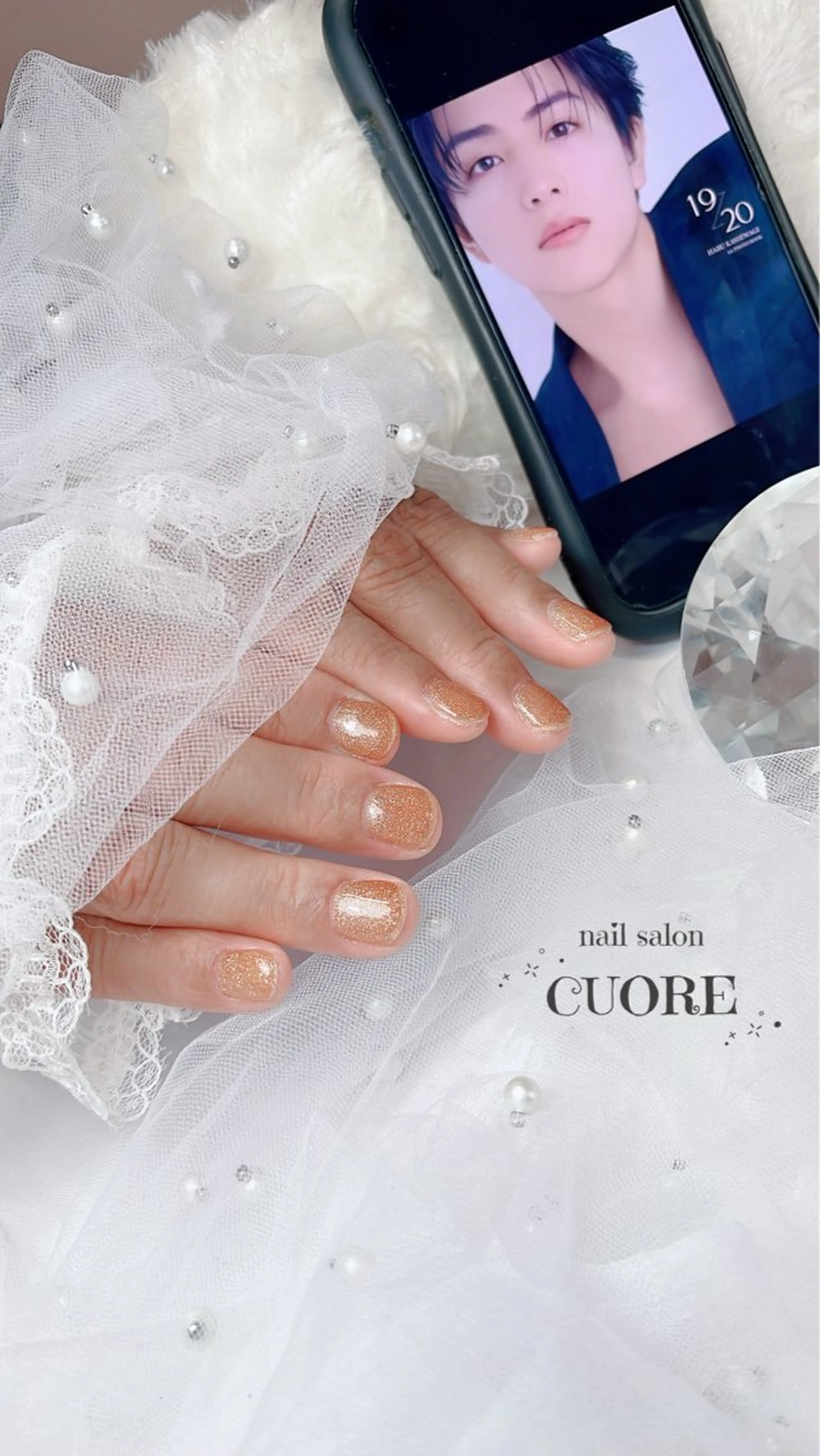 ネイル ラメ(グリッター) ワンカラーネイル ハンドネイル nail salon CUOREのネイルデザイン