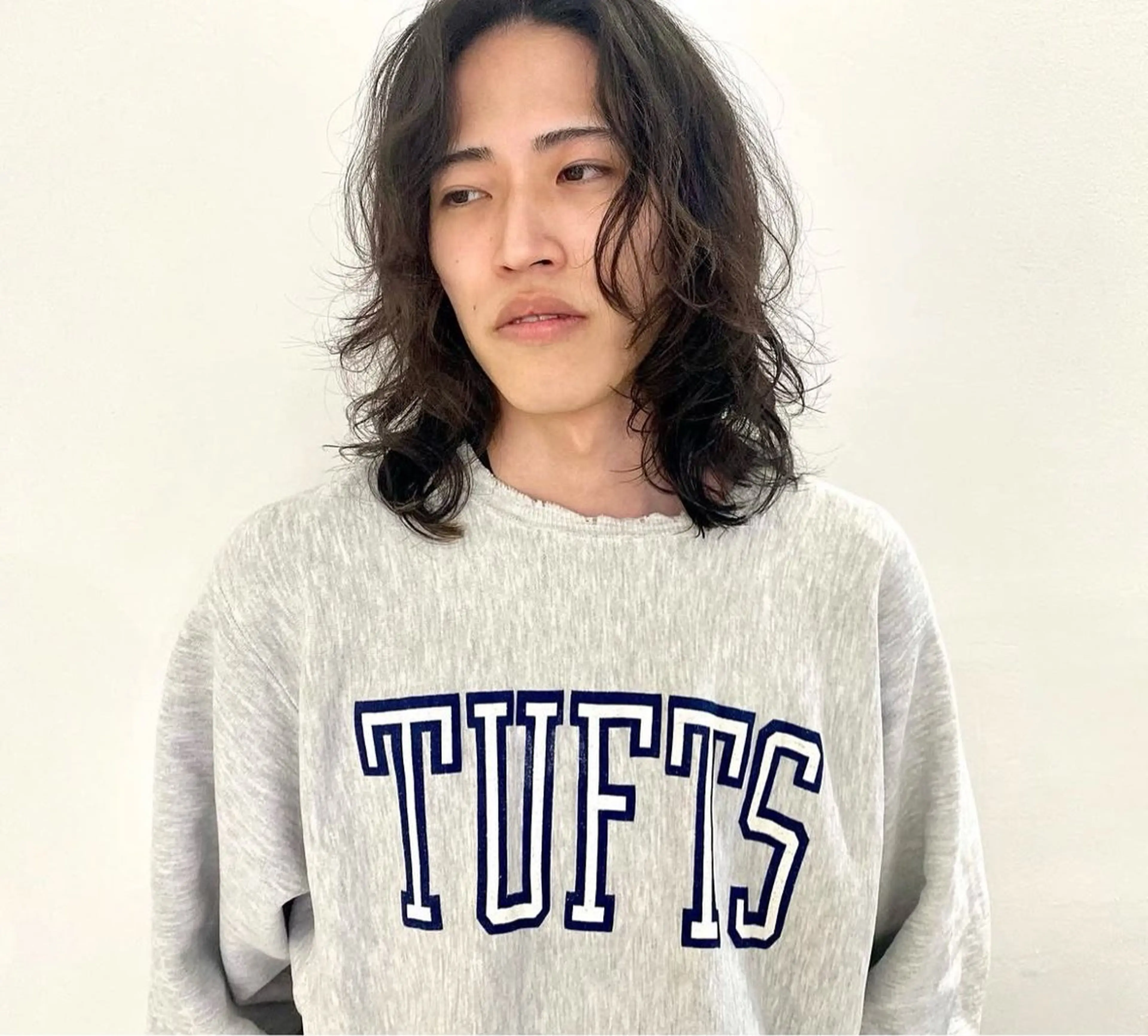 セミロング パーマ メンズ カット パーマ トリートメント 透明感カラー/パーマ 🐈noe🐶のヘアスタイル