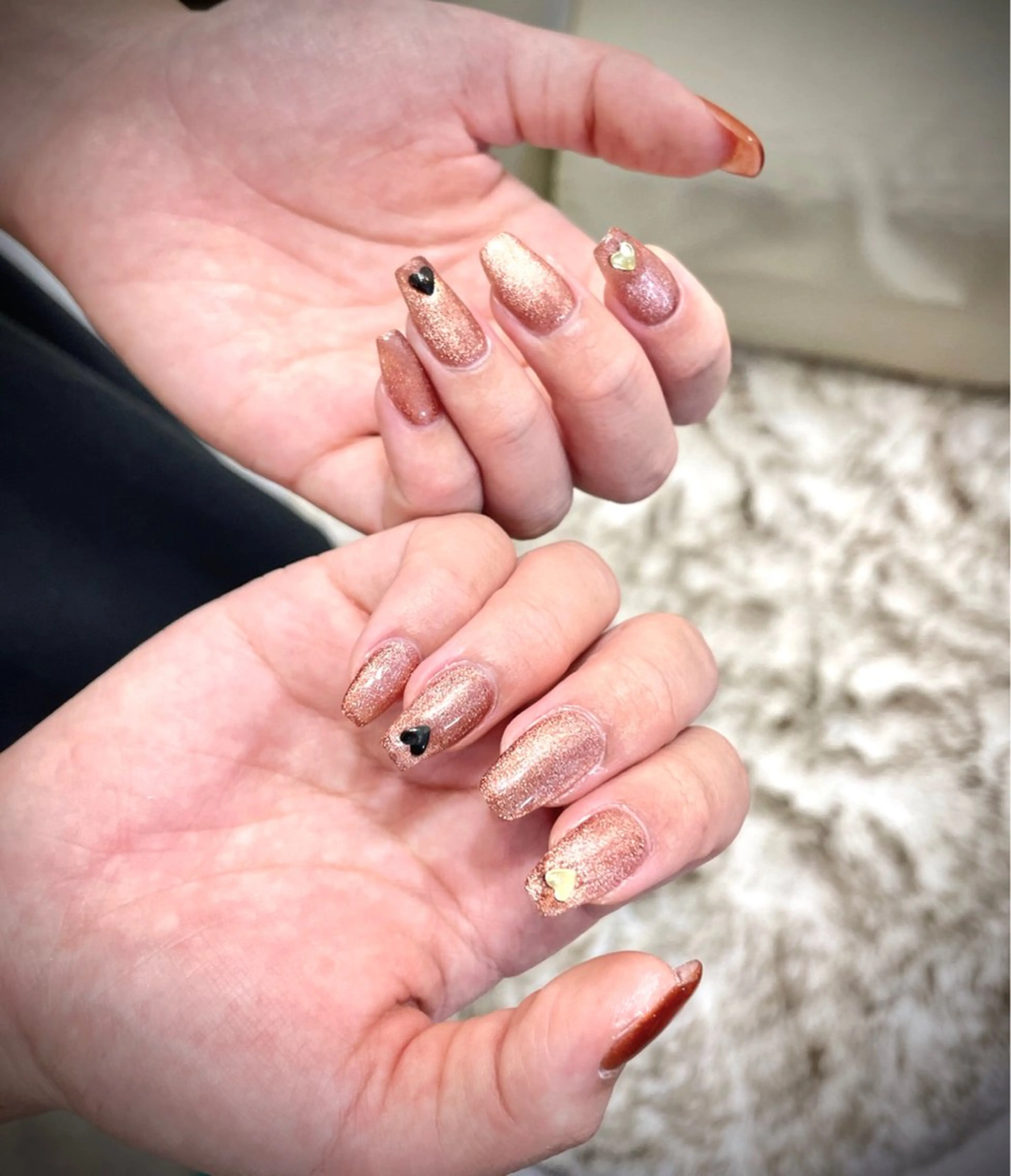 ネイル オーロラネイル フットネイル フレンチネイル ジェルネイル ハート mogunail &blowのネイルデザイン