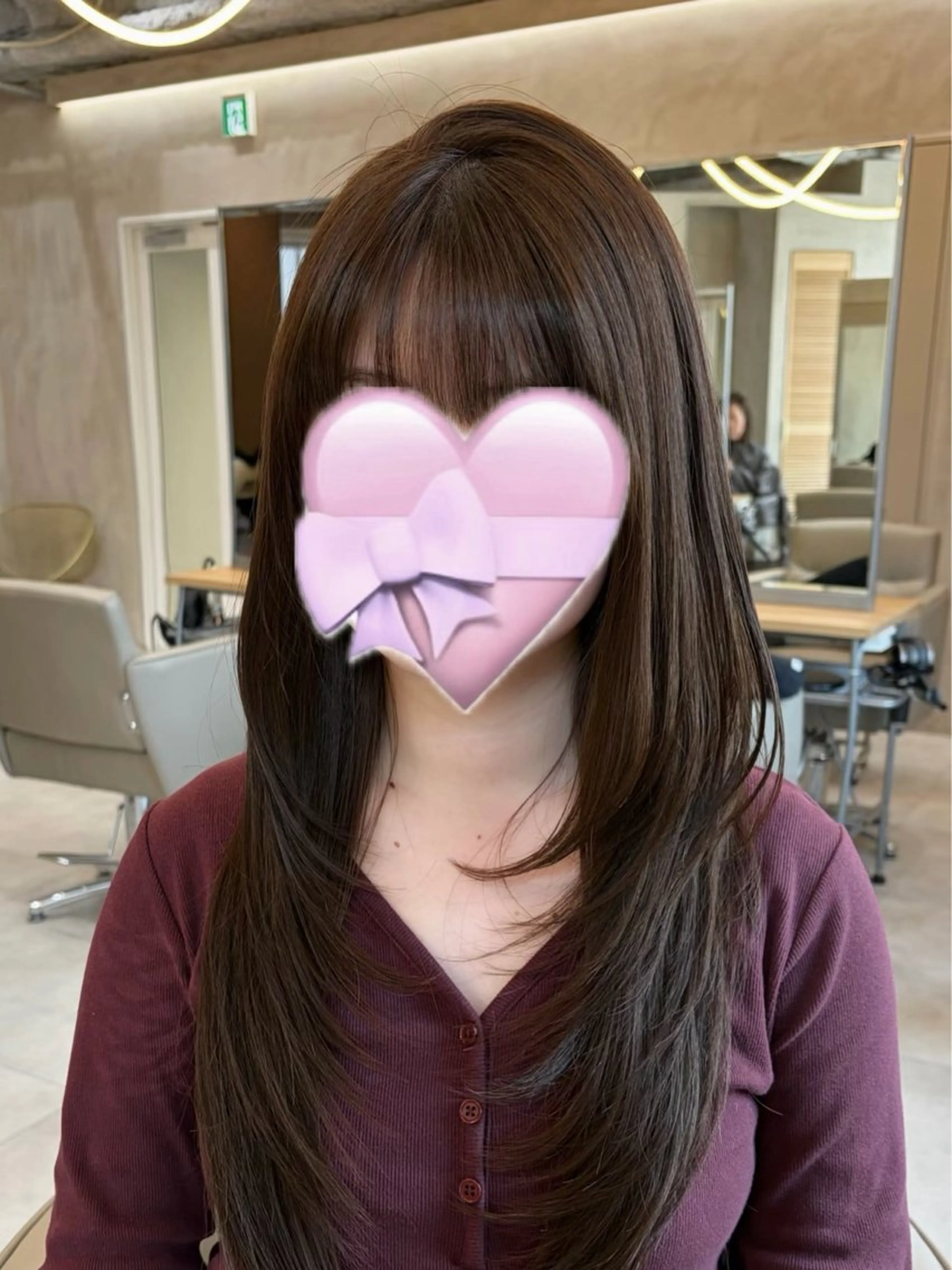 ロング ヘアカラー レイヤーカット 新宿🤍Maiのヘアスタイル