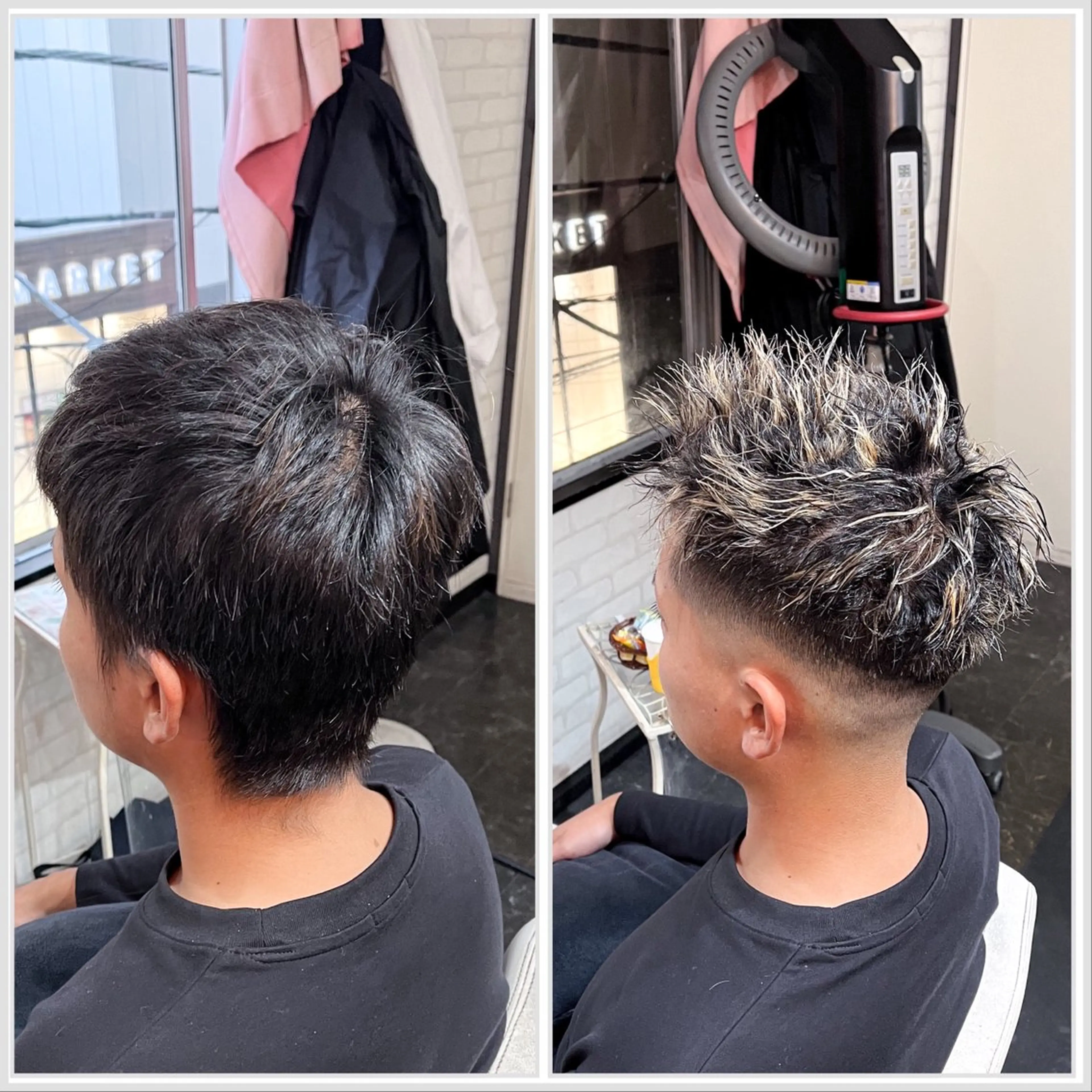 【メンズ限定】カット＋ハイライトorブリーチorガンメッシュ＋パーマ【ケアブリーチ ケアパーマ込み】の写真