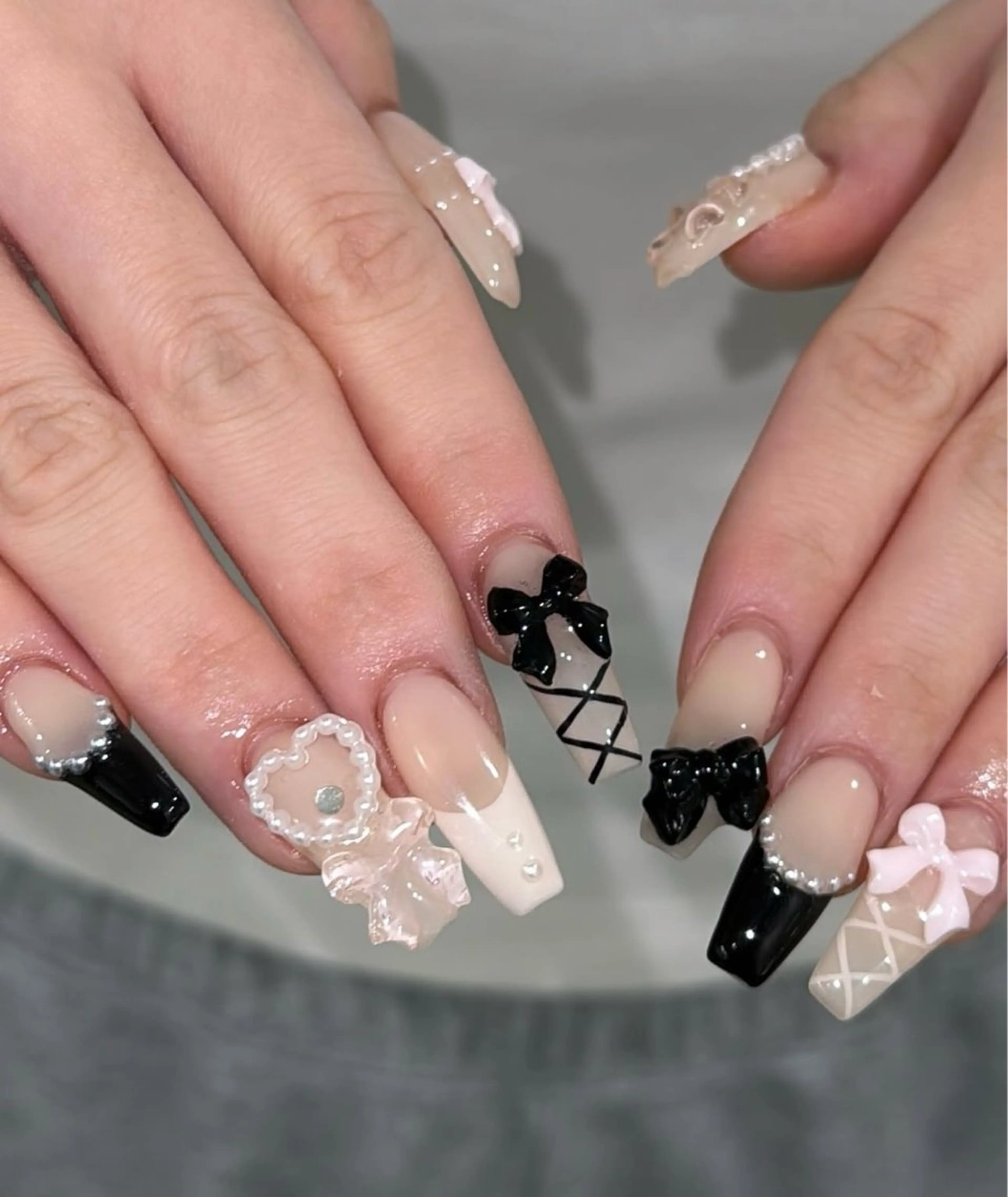 ネイル 韓国ネイル 持ち込み ニュアンスネイル ネイルチップ ハンドネイル TABI ANA.CHUOのネイルデザイン