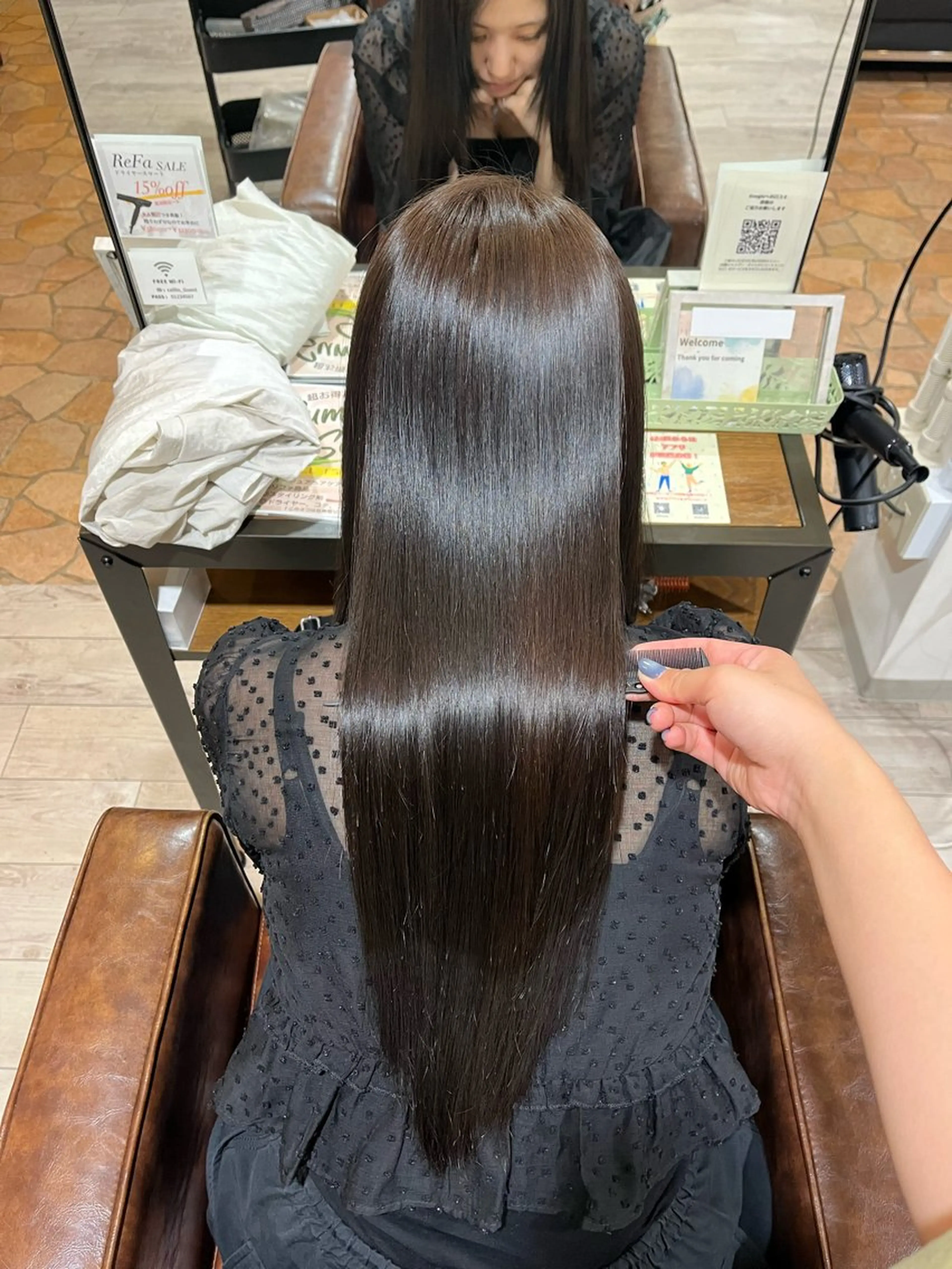 ロング カット 縮毛矯正 クセ/うねり改善/ 縮毛矯正🫧ゆりのヘアスタイル