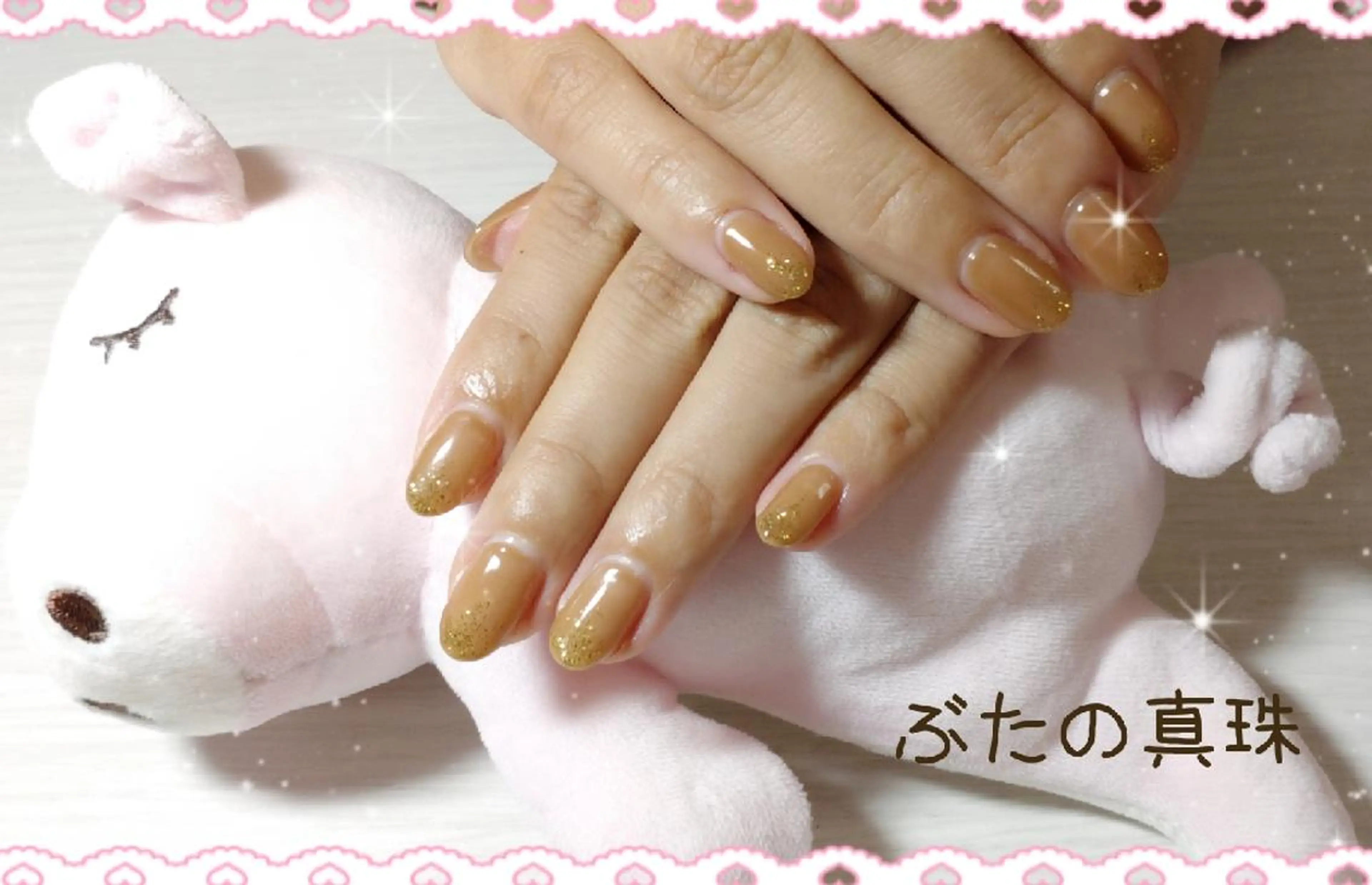 ネイル ゴールド ハンドネイル 林 珠里のネイルデザイン