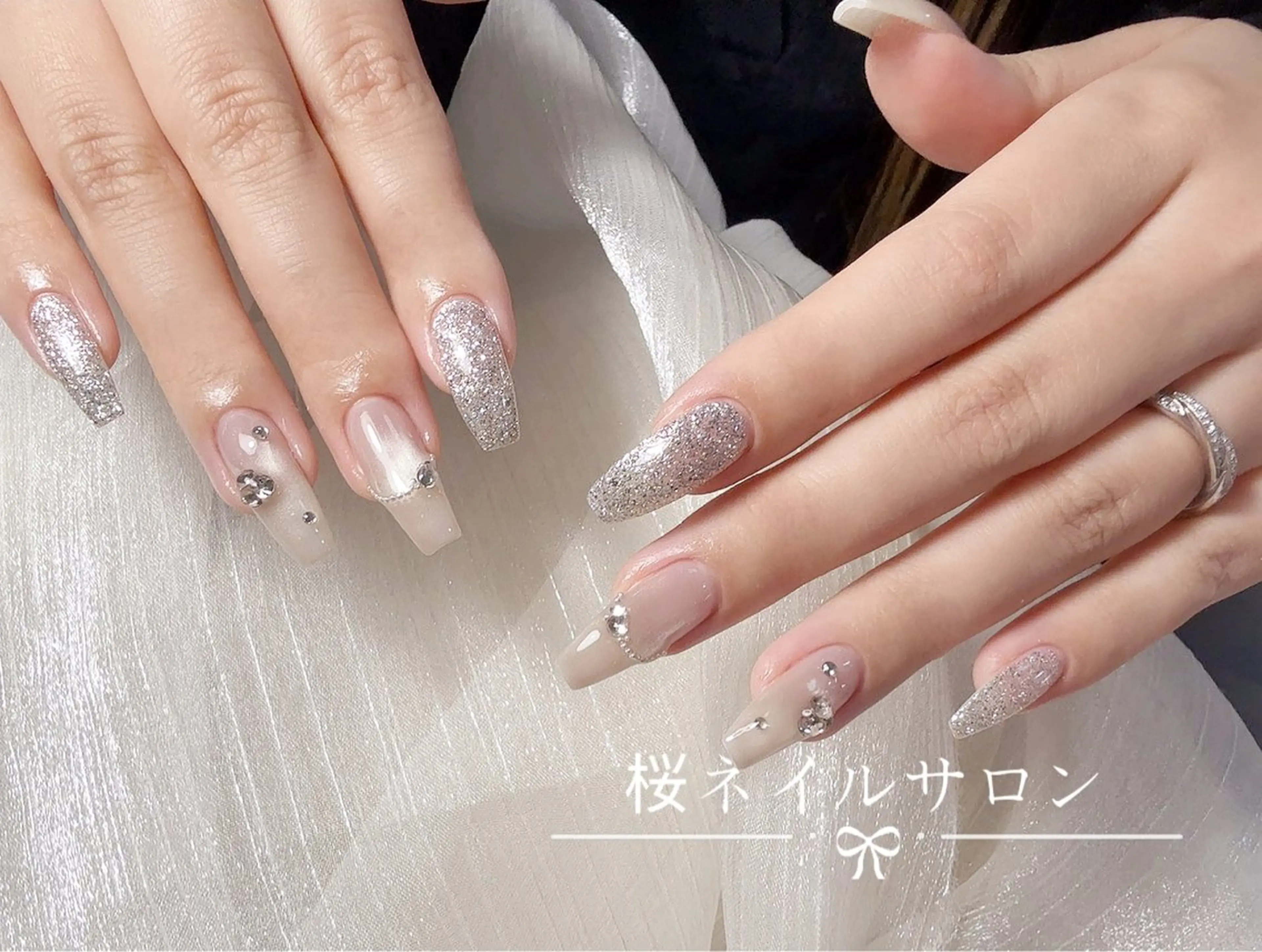 ネイル アートネイル フットネイル フレンチネイル ジェルネイル ニュアンスネイル ハンドネイル 桜 ネイルのネイルデザイン