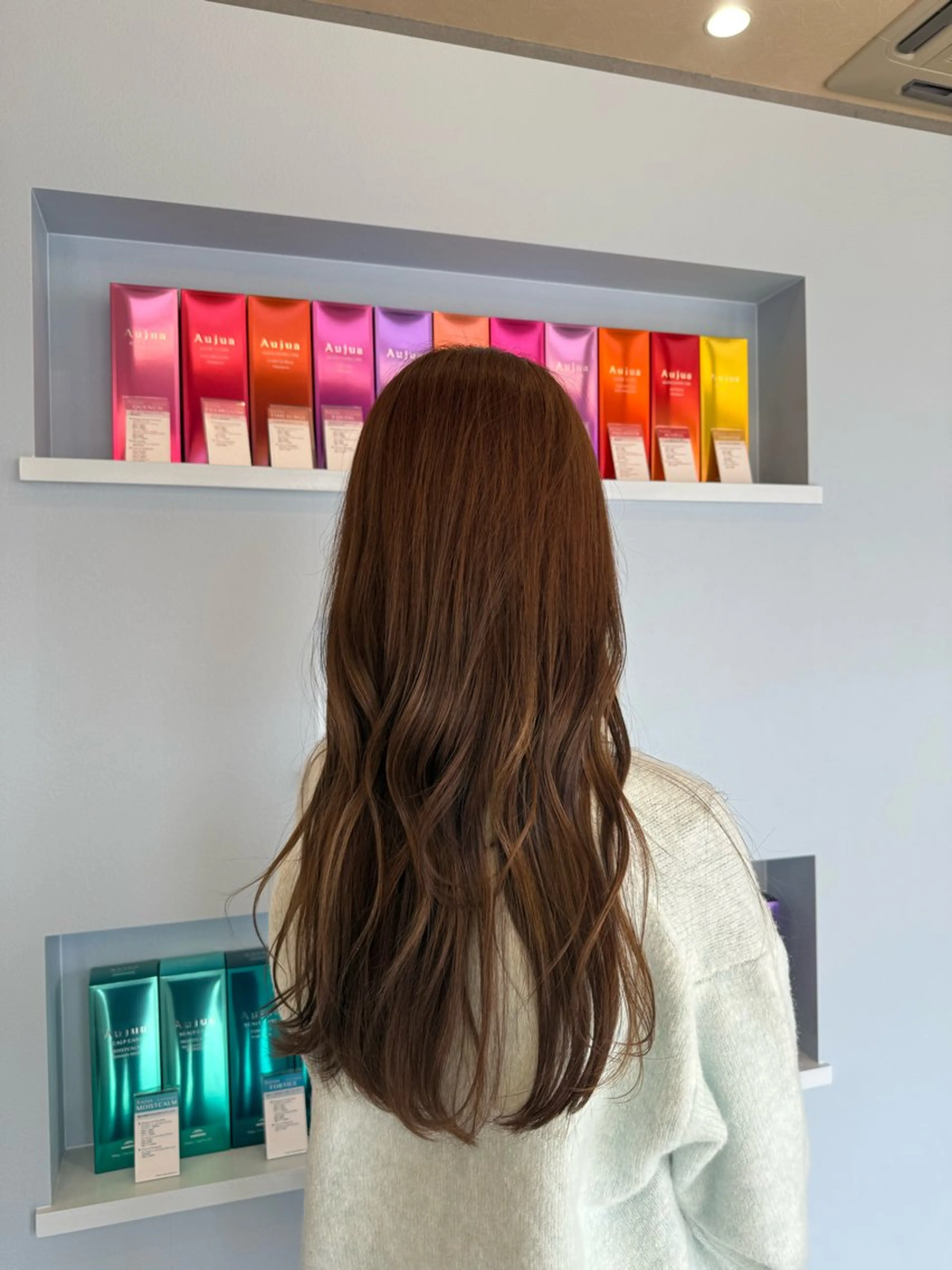 ロング カット ヘアカラー トリートメント 透明感カラー🫧 🍒ダブルカラーのヘアスタイル