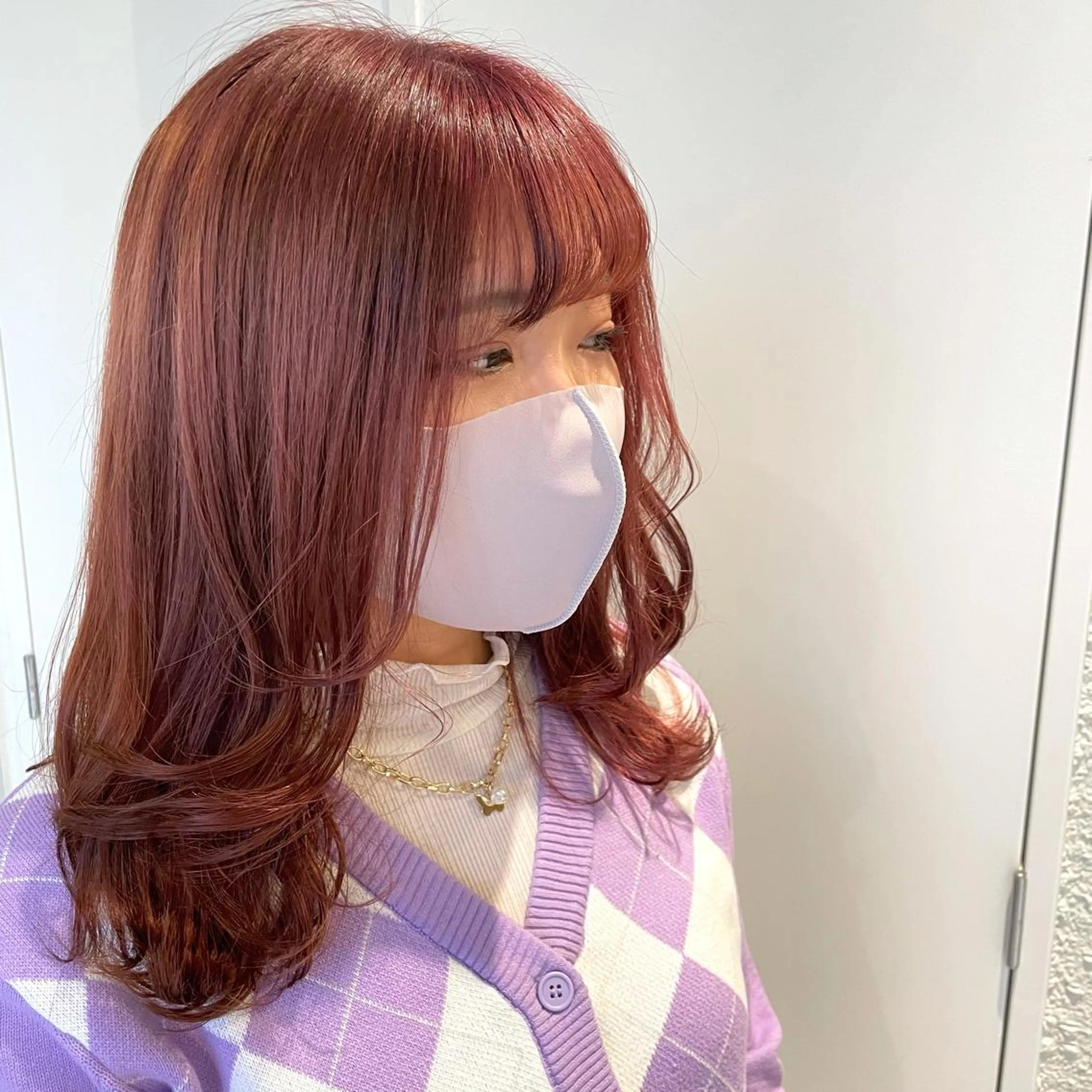 ロング カラー ブリーチ ピンクカラー 透明感カラー/ 寺田千雅子のヘアスタイル