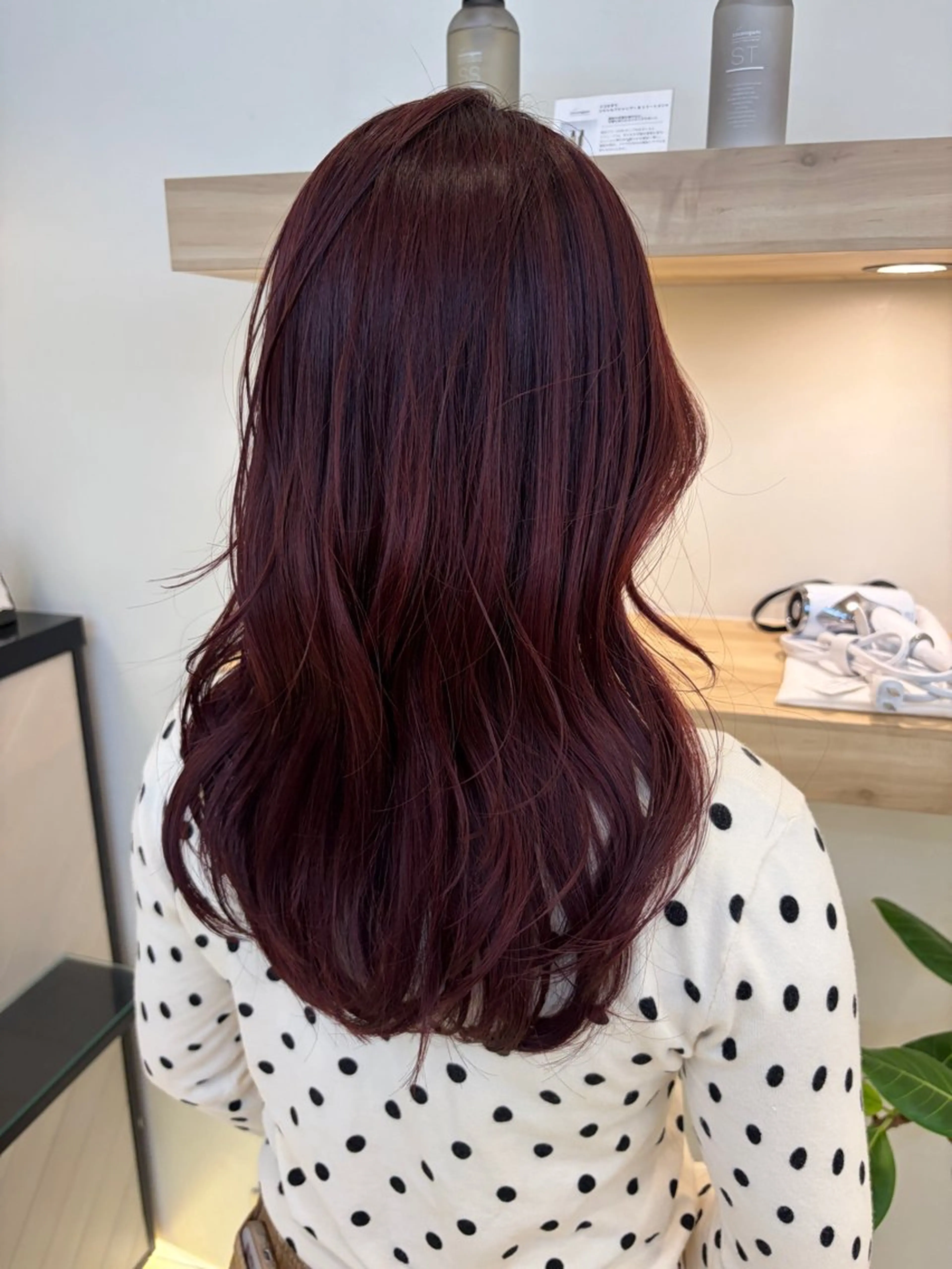 ミディアム カラー ヘアカラー トリートメント 暖色カラー🍒スパ/ canna‎🤎のヘアスタイル