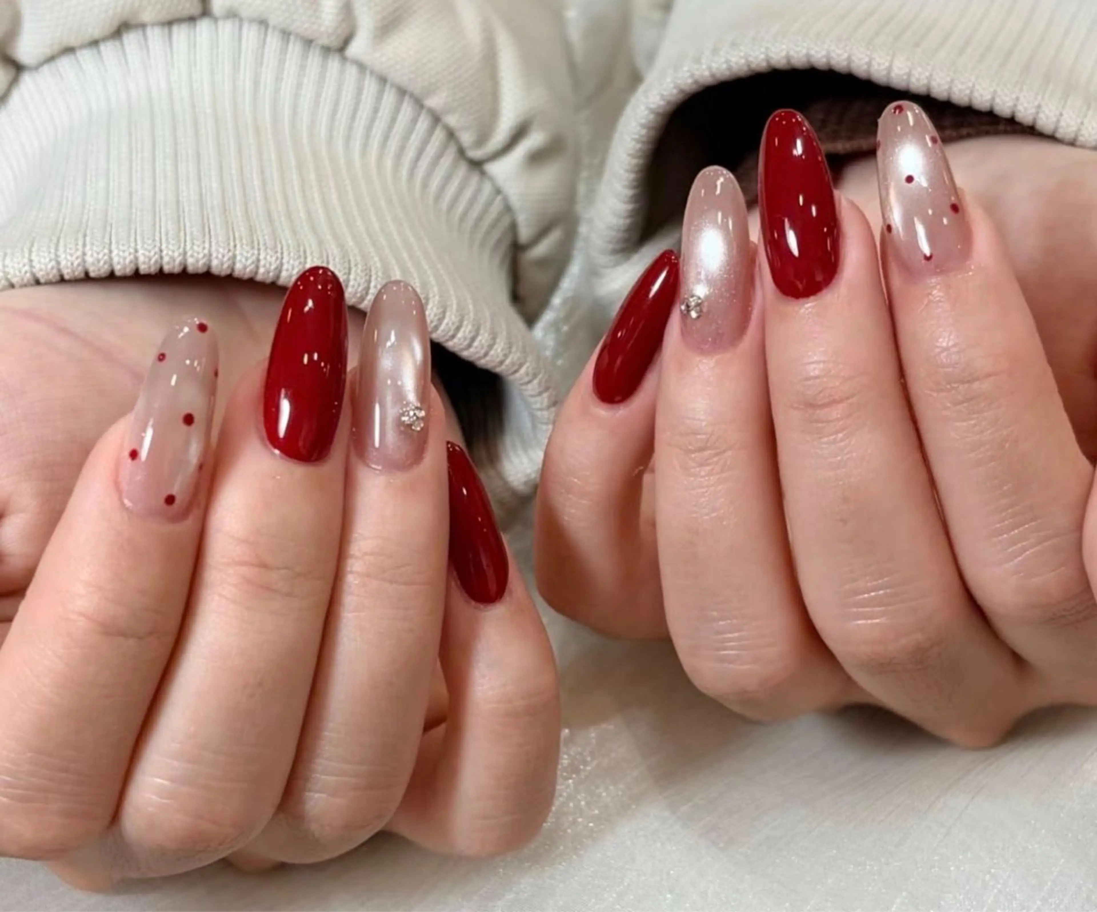 ネイル ハンドネイル 🎀PG🩵 ネイルサロンのネイルデザイン