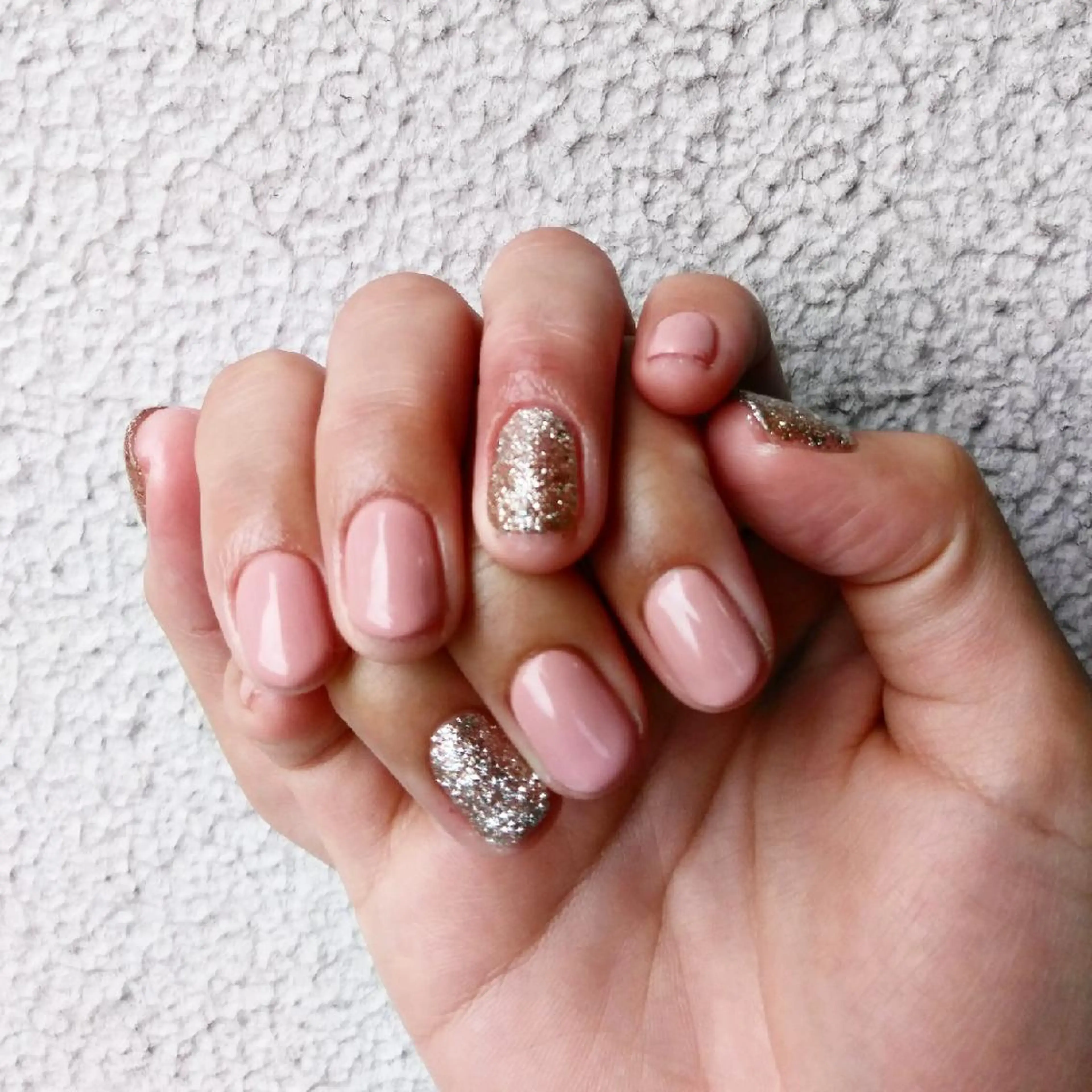 ネイル ラメ(グリッター) ワンカラーネイル ピンク lylynail YUUKAのネイルデザイン