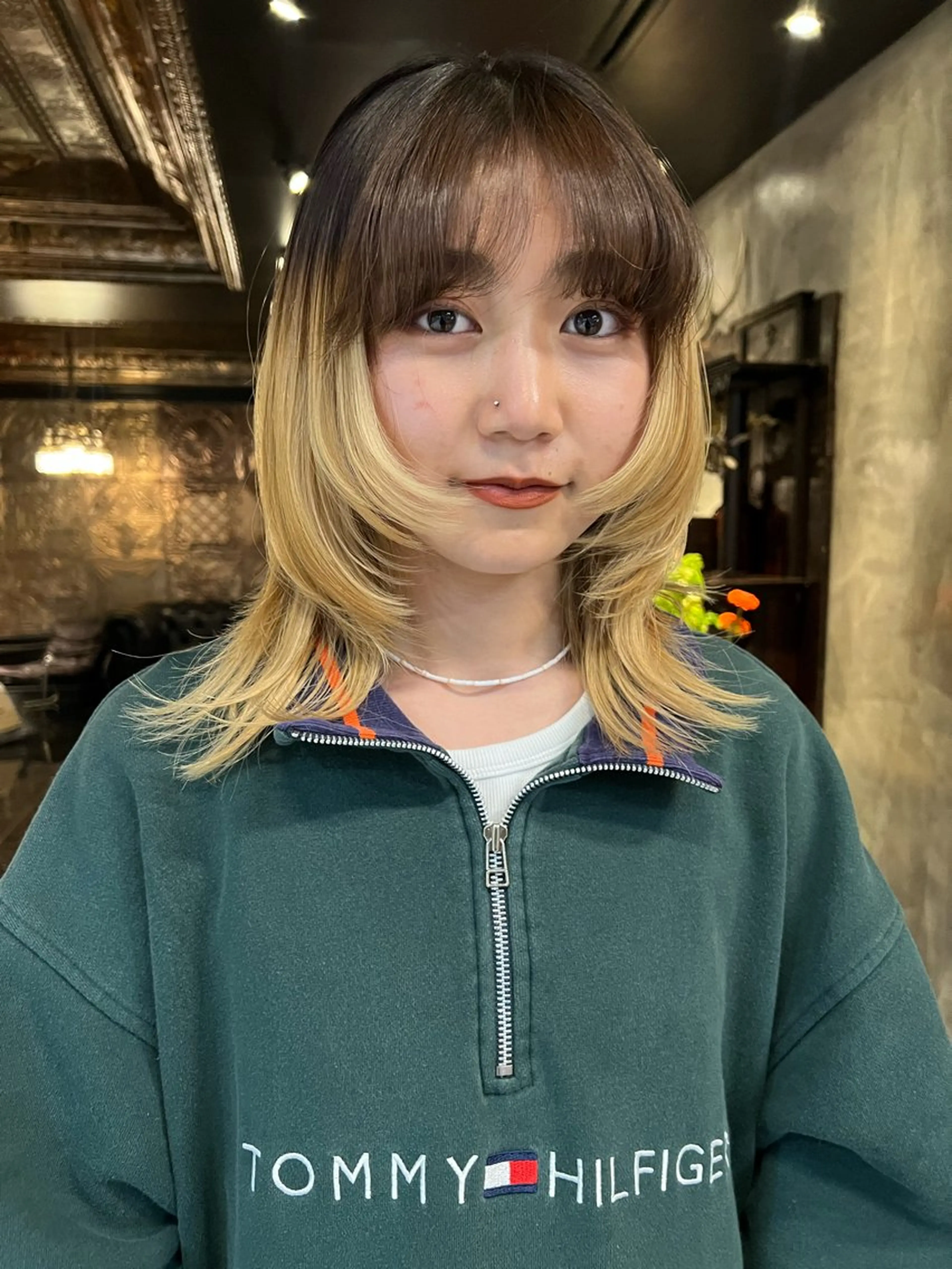 セミロング カラー カット ヘアカラー 圧倒的デザイン力 店長🎨RENAのヘアスタイル