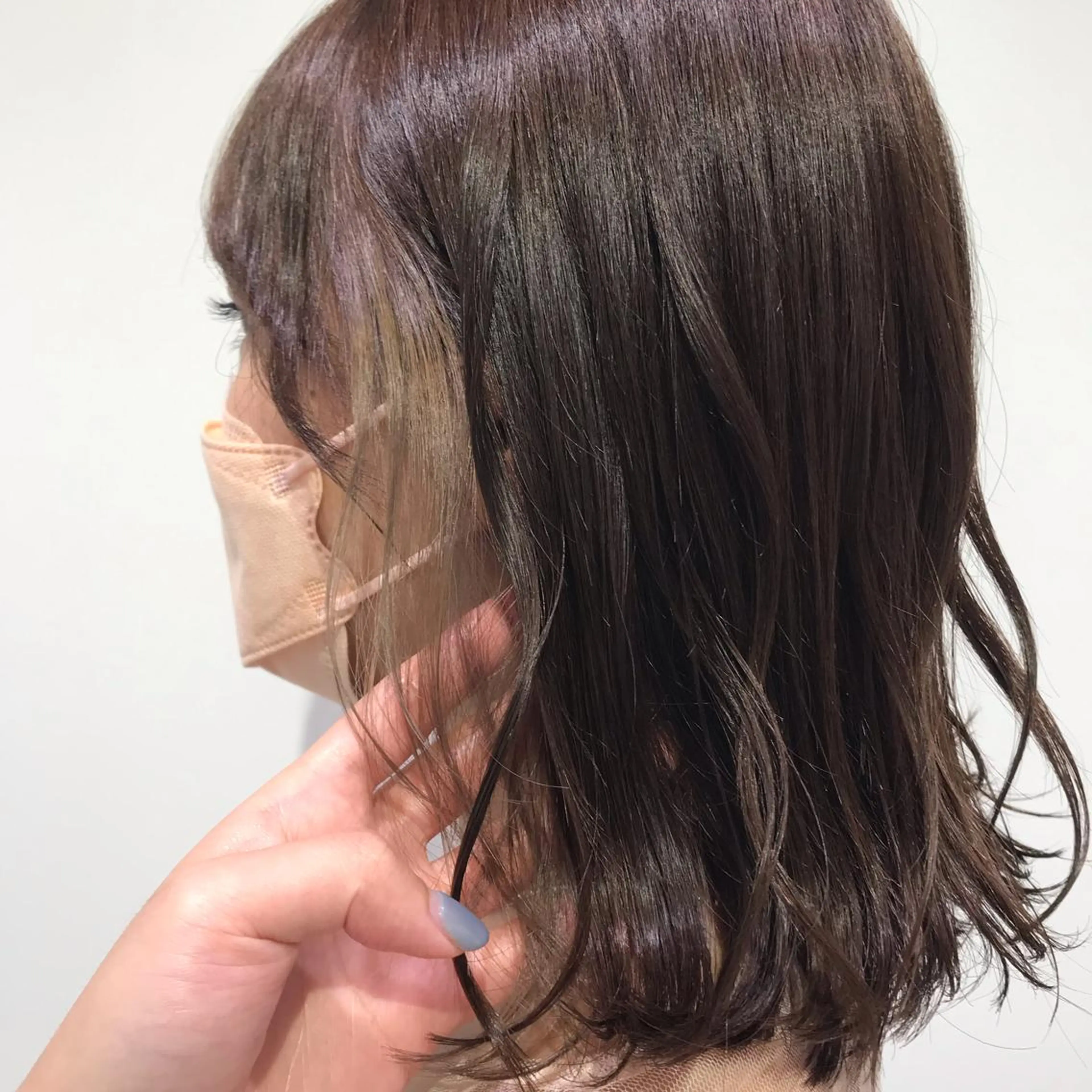 ミディアム カラー ベージュカラー 透明感カラー イヤリングカラー イルミナカラー ヘアカラー トリートメント 【暖色カラー特化】 中山由梨のヘアスタイル