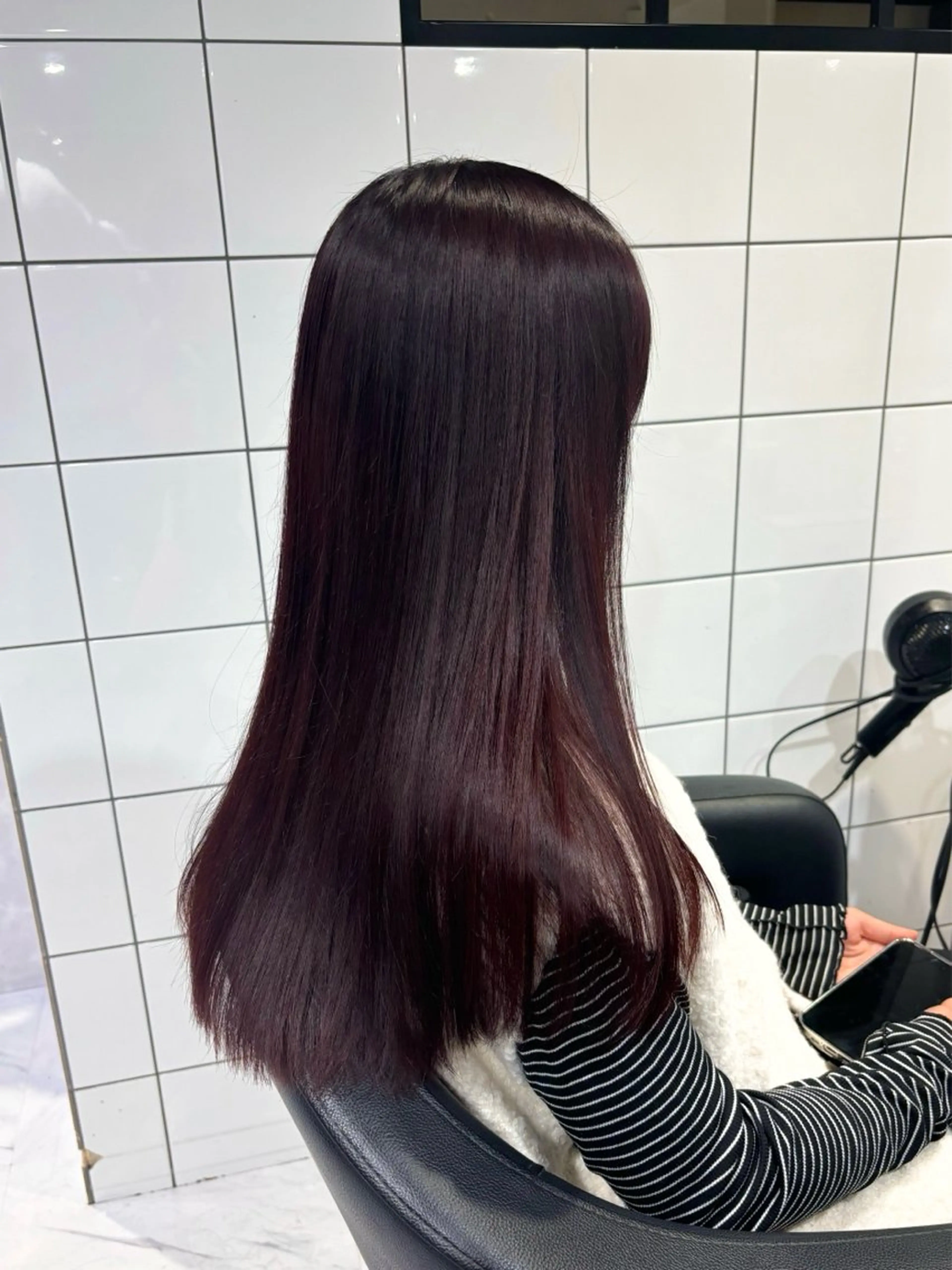 ロング カラー ヘアカラー トリートメント ヘッドスパ ヘアセット 表参道♡暗髪♡ 艶カラー♡アユミのヘアスタイル