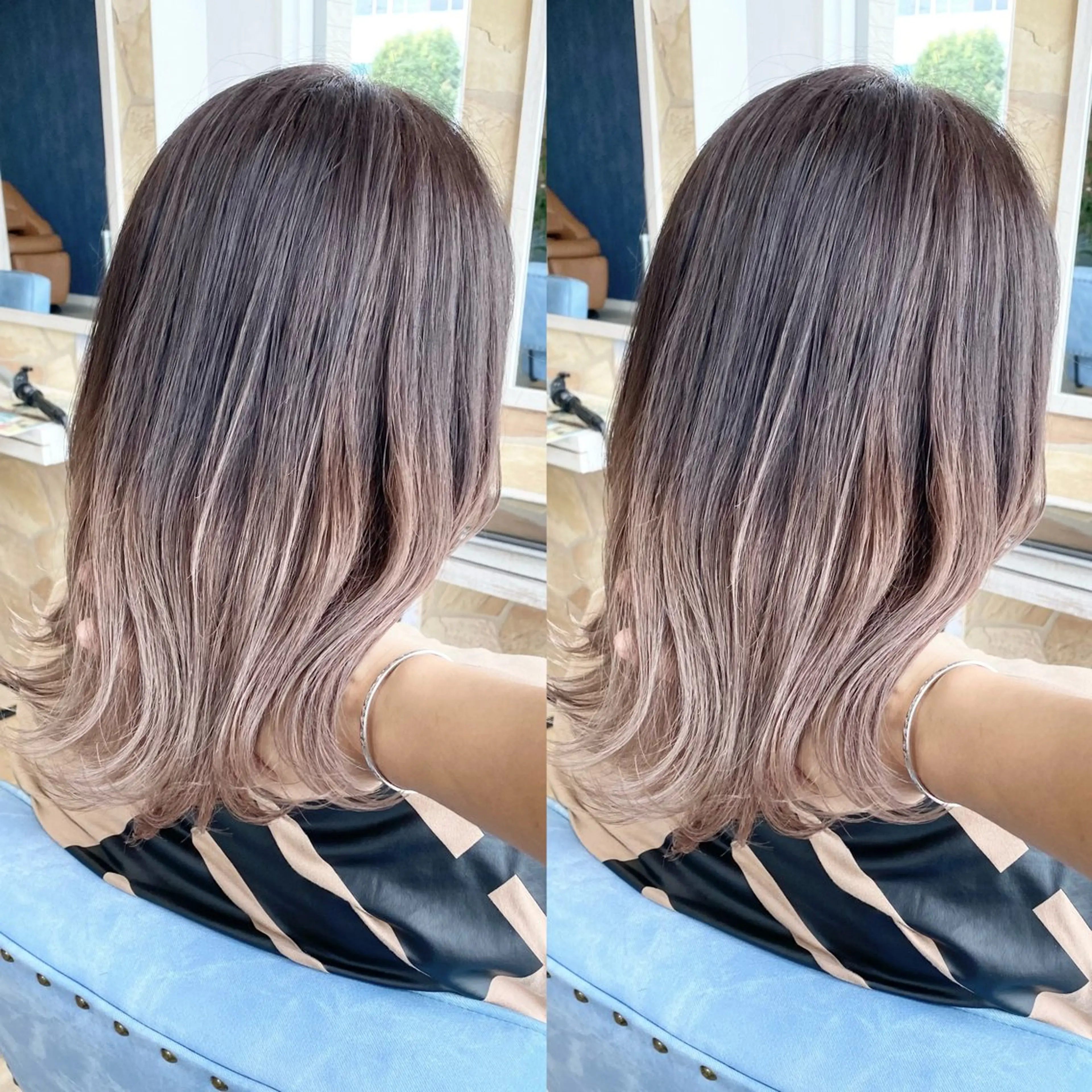 ミディアム カット ヘアカラー トリートメント ケアブリーチ 黒瀬有汰のヘアスタイル