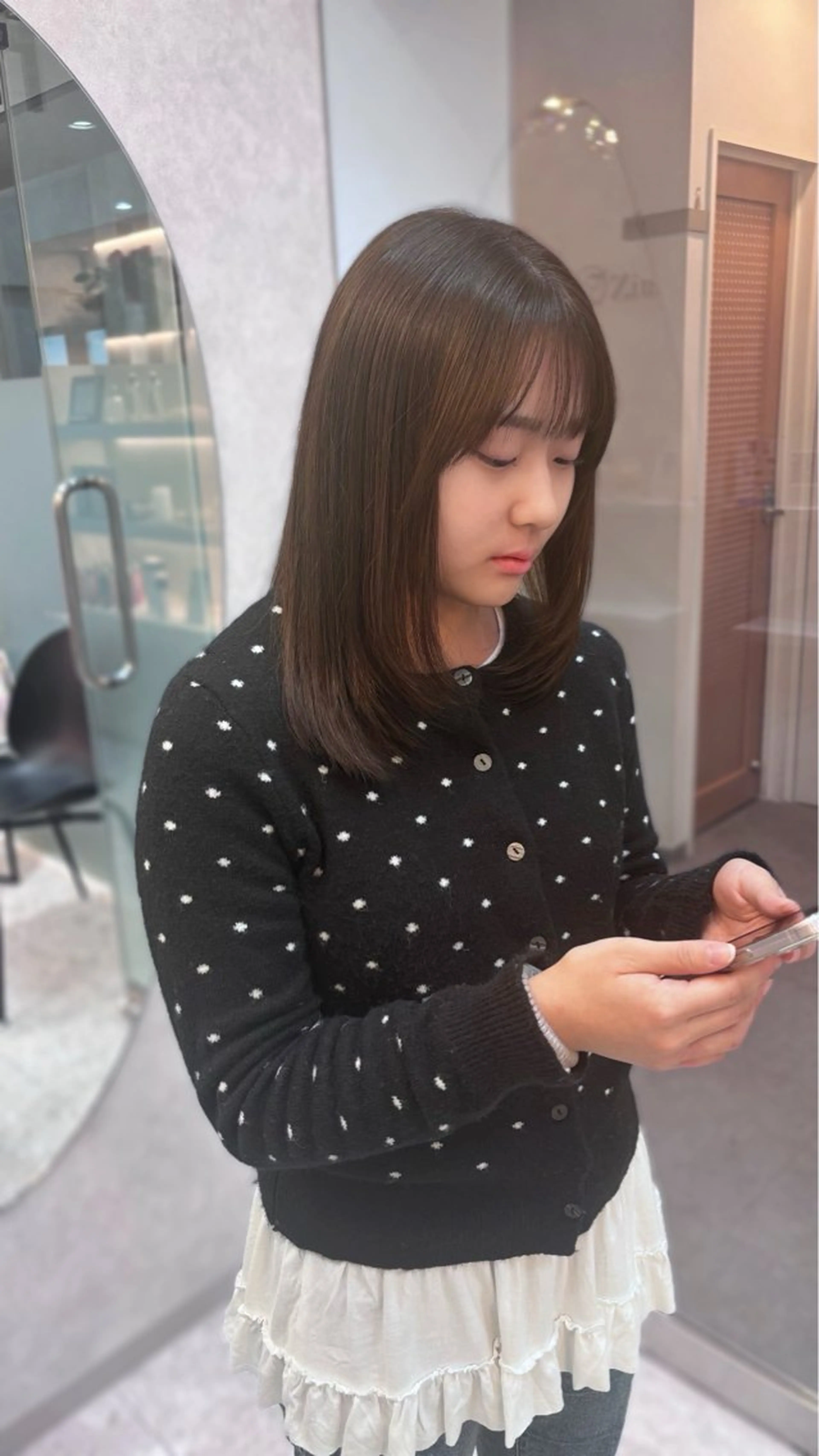 セミロング カラー ブラウンカラー チョコレートブラウン カット ヘアカラー トリートメント 🫧髪質改善🫧 神田紗来のヘアスタイル