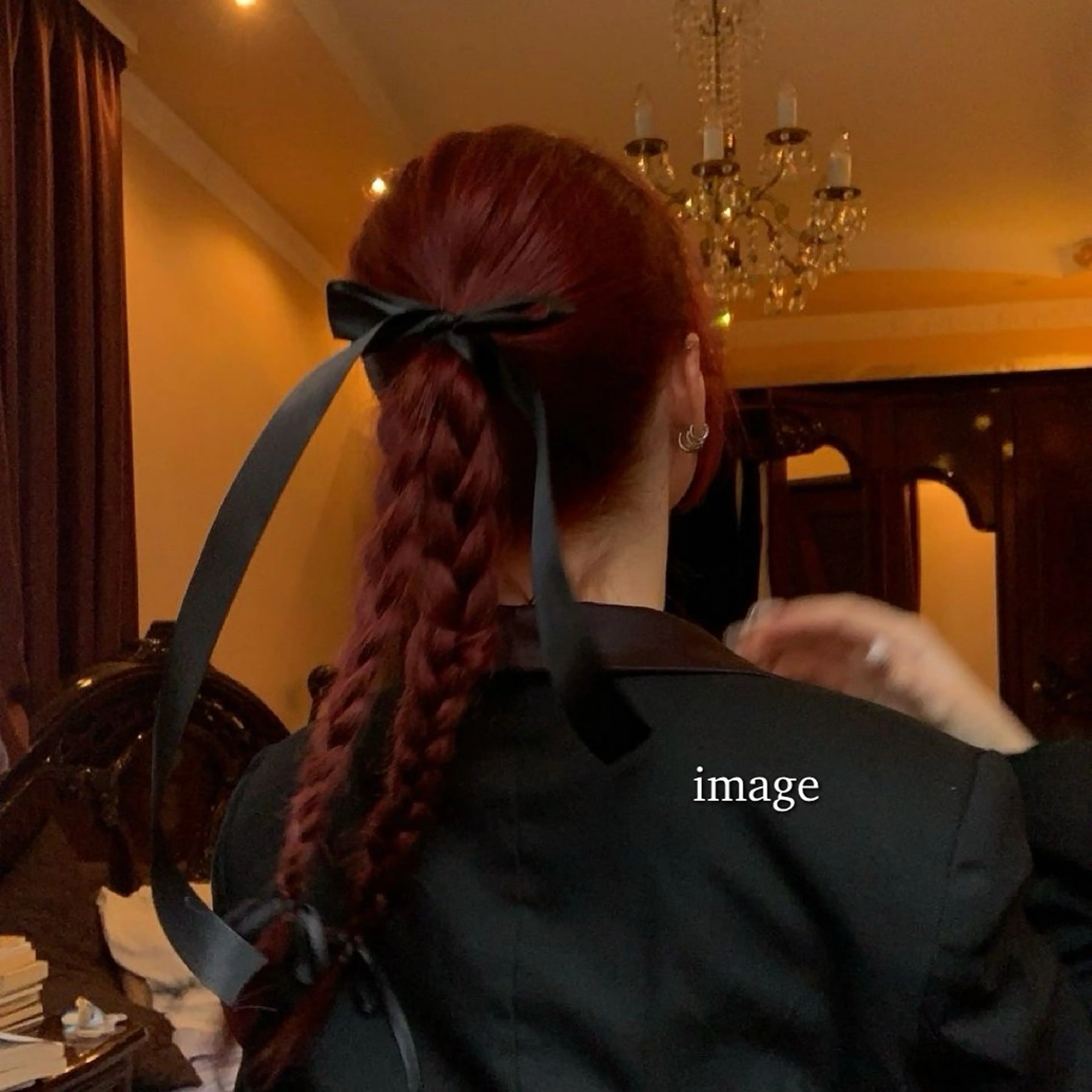 ロング カラー ブリーチ ボルドーカラー ブラウンカラー ダブルカラー ブリーチなしカラー ヘアカラー トリートメント ヘッドスパ ヘアセット ブリーチなし特化 美容師💖SAE💖のヘアスタイル