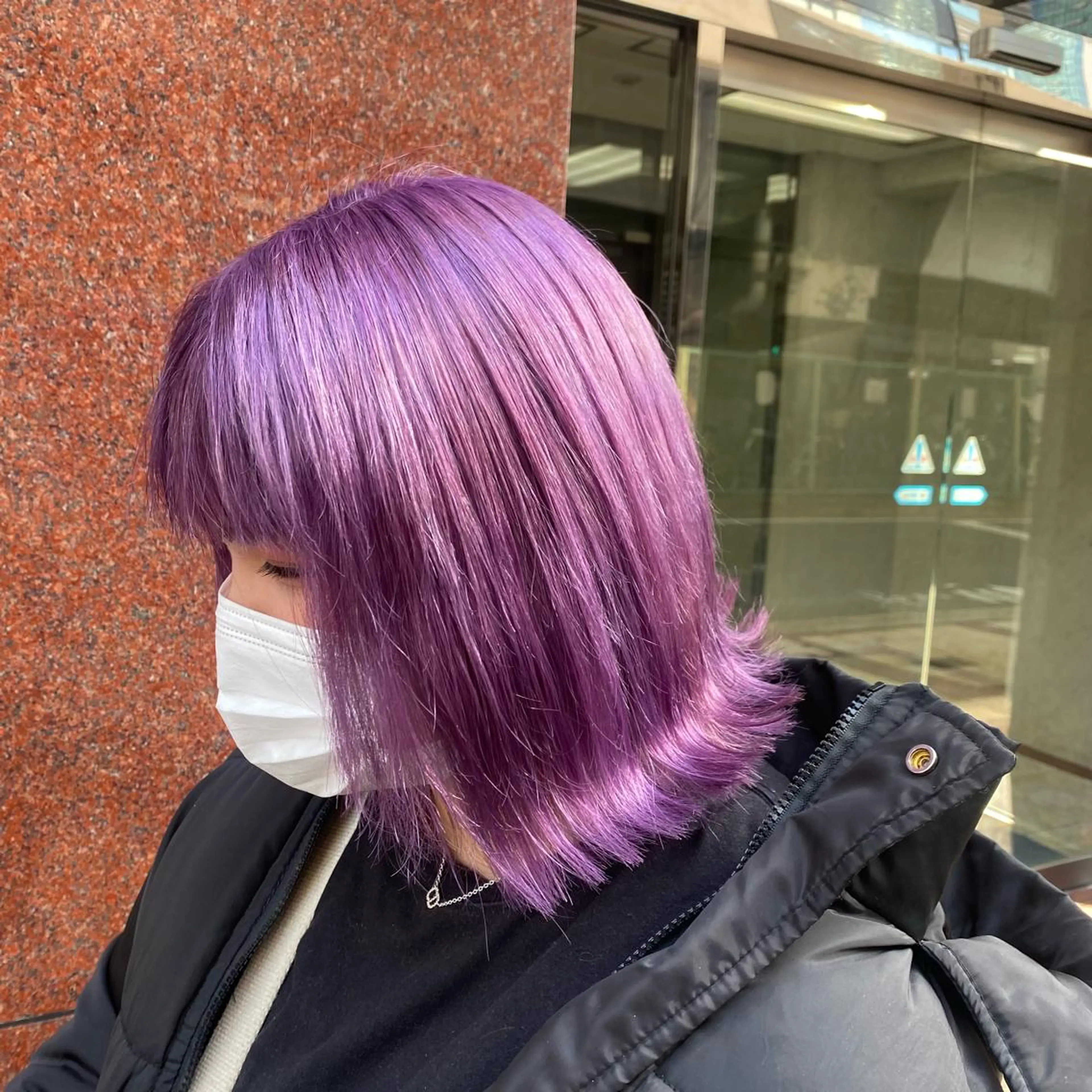カラー ラベンダーカラー ヘアカラー Seleneコウキ ブリーチ/ハイトーンのヘアスタイル