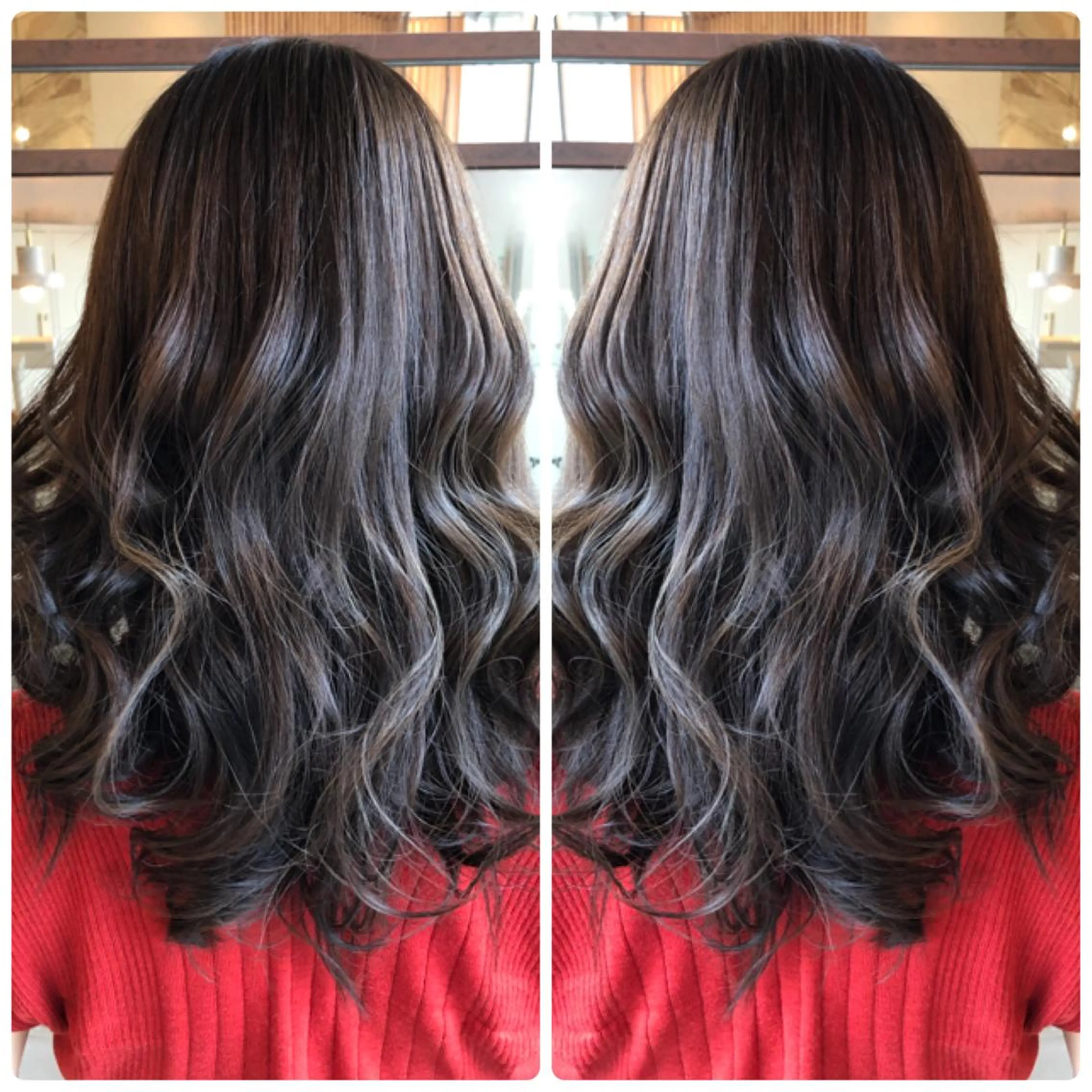 セミロング カラー アッシュ ブルーカラー ブルーアッシュ ハイライトカラー ハイライト ヘアカラー 小山内 龍一郎 店長のヘアスタイル