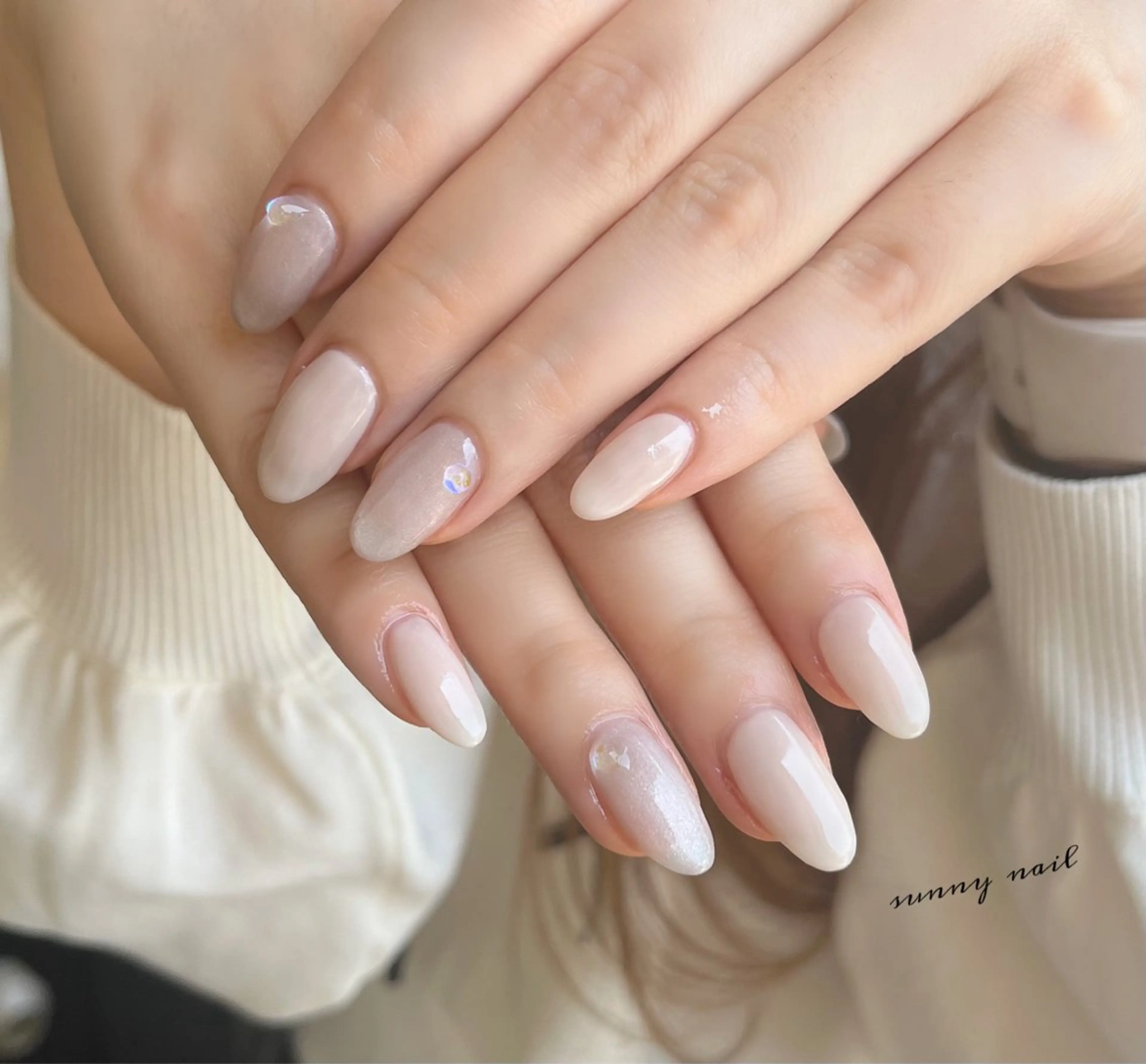 ネイル オーロラネイル ジェルネイル マグネットネイル パラジェル sunny nailのネイルデザイン