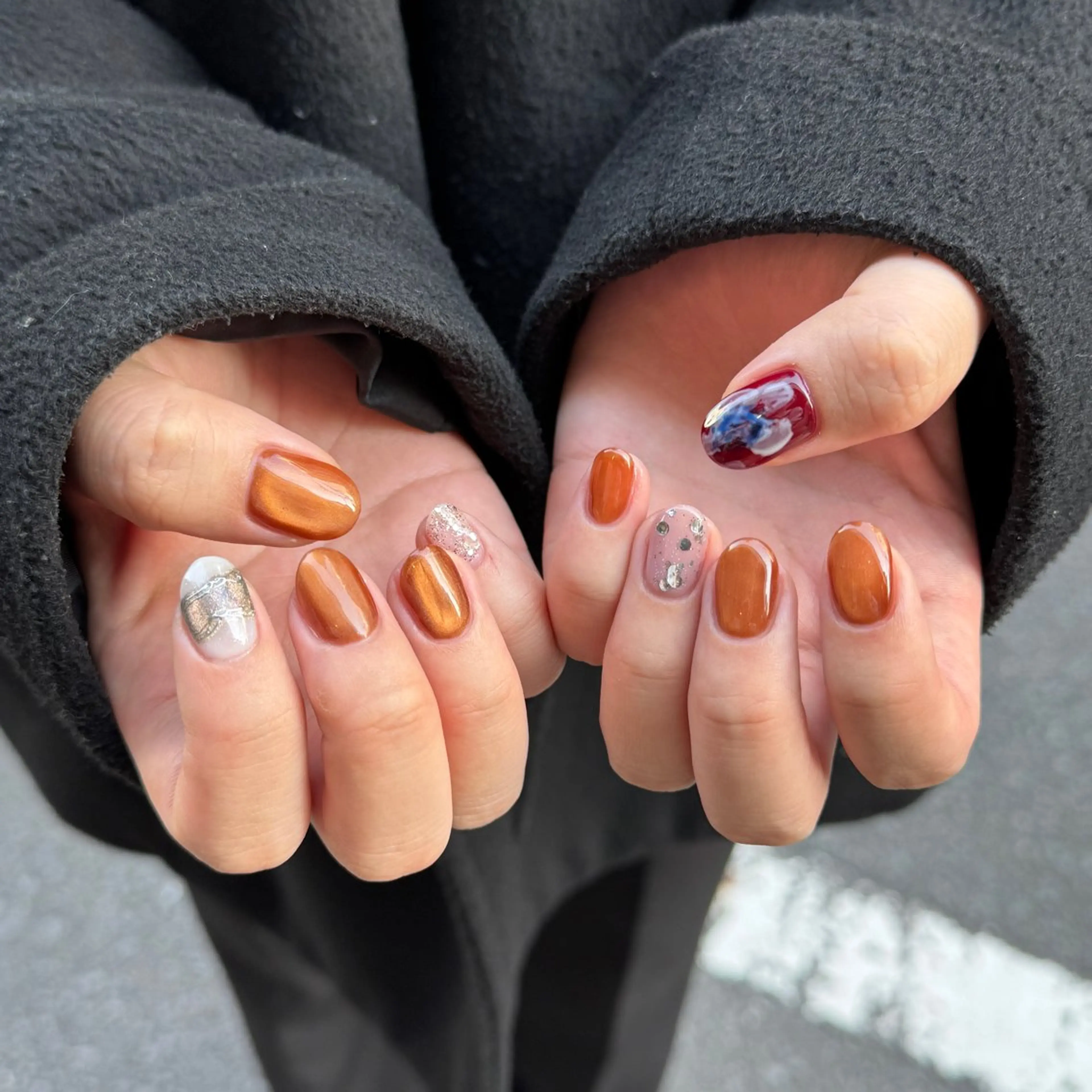 ネイル ニュアンスネイル ハンドネイル 𝐫𝐚𝐢 𝐧𝐚𝐢𝐥のネイルデザイン